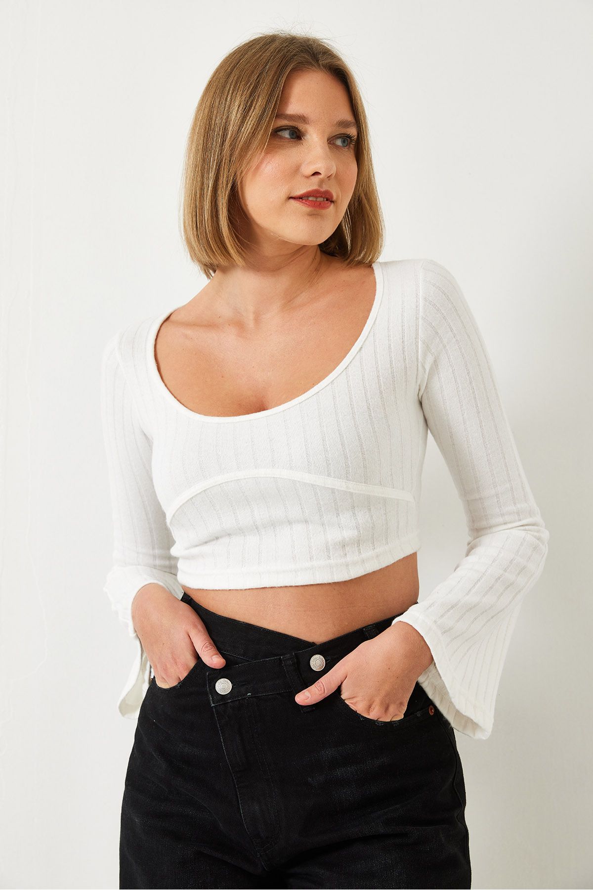 Bianco Lucci-Dámska Crop blúzka 60351286 4