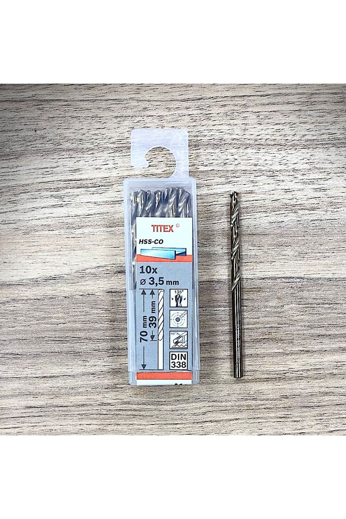 OKN TİTEX HSS-Co Kobaltlı Metal-Paslanmaz Matkap Ucu 3,5 mm YÜKSEK KALİTE YÜKSEK PERFORMANS ( 1 ADET)