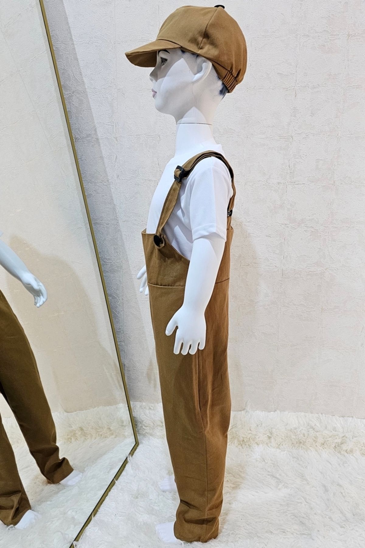 Kostüm Sarayı-Tan Colored Gardener Jumpsuit and Hat Set 2