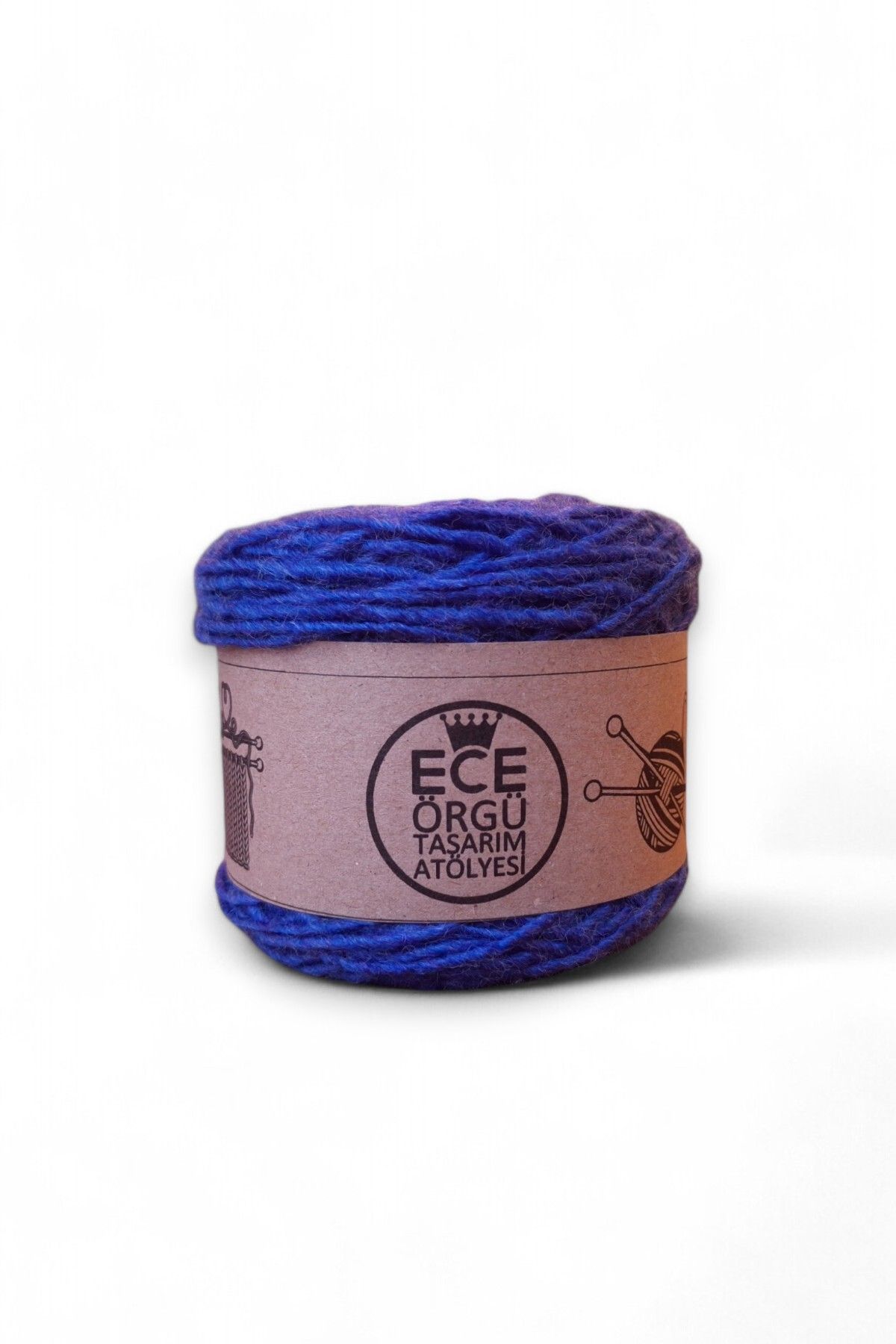 Ece Örgü Tasarım Atölyesi-Sax Blue, Viscose Acrylic Wool Blend Knitting Rope 3