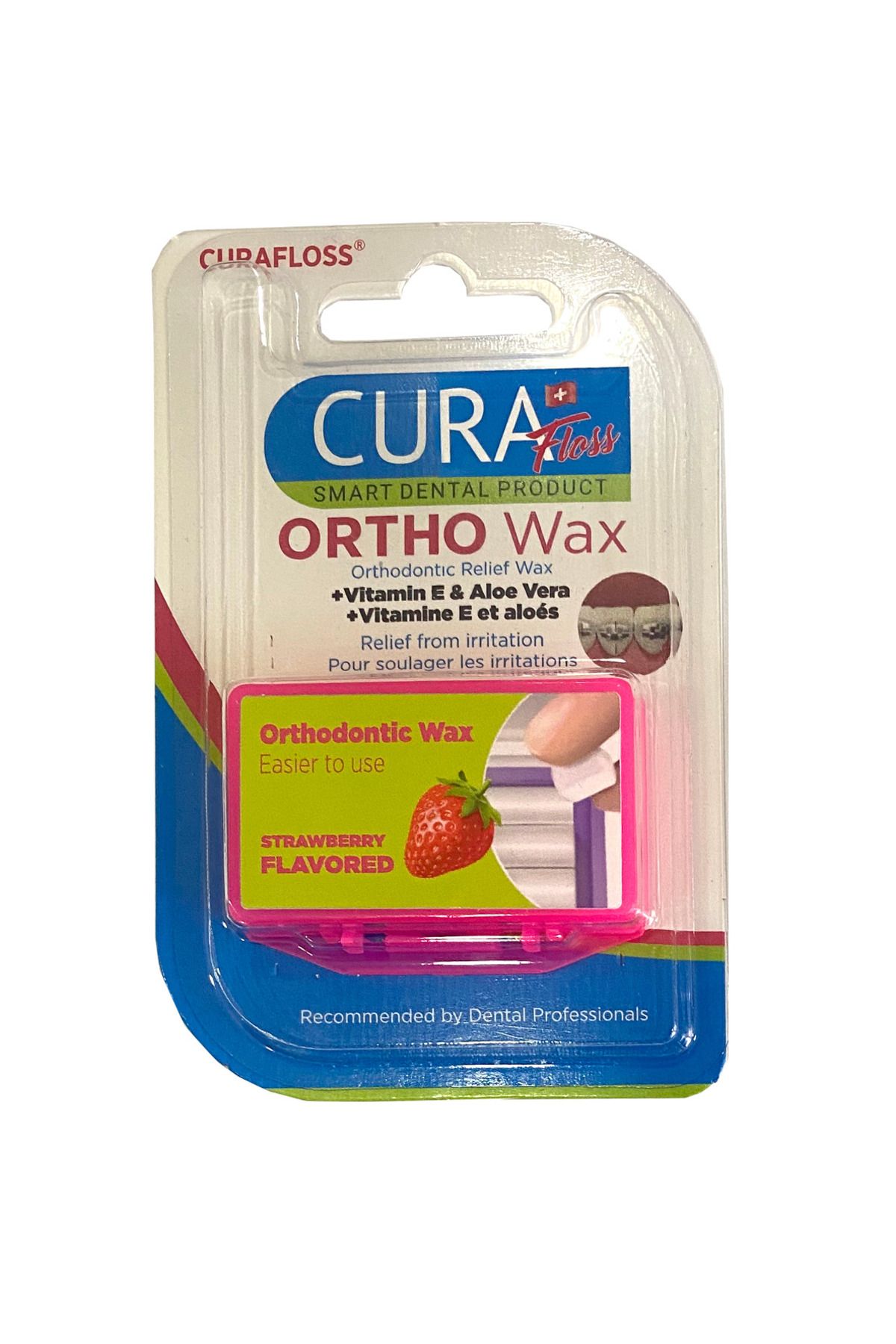 CURAFLOSS Ortho Wax Strawberry Diş Teli Mumu