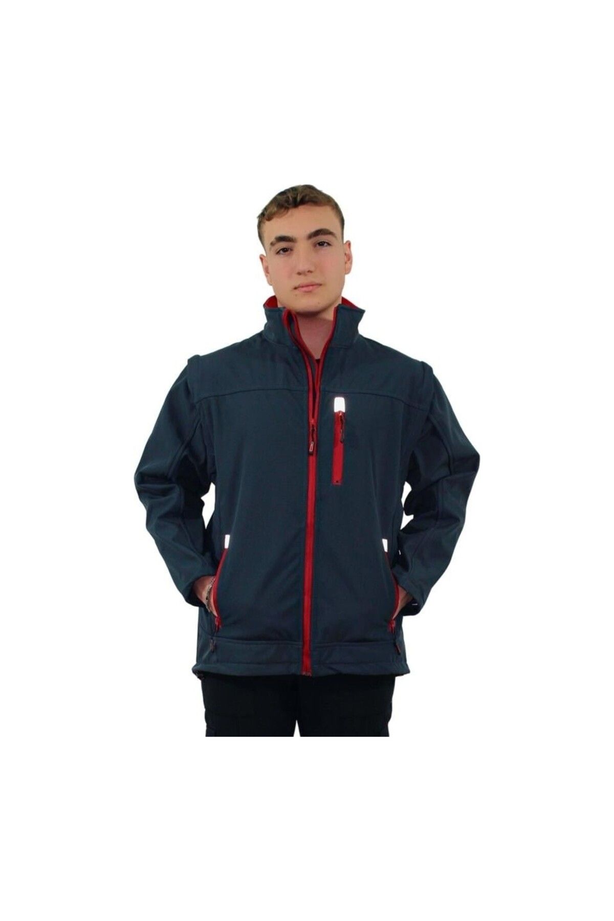 PERSMONT SOFTSHELL PLUS KAPÜŞONLU MONT FÜME LARGE