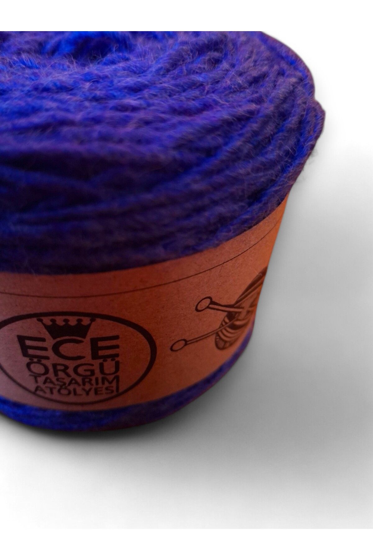 Ece Örgü Tasarım Atölyesi-Sax Blue, Viscose Acrylic Wool Blend Knitting Rope 2