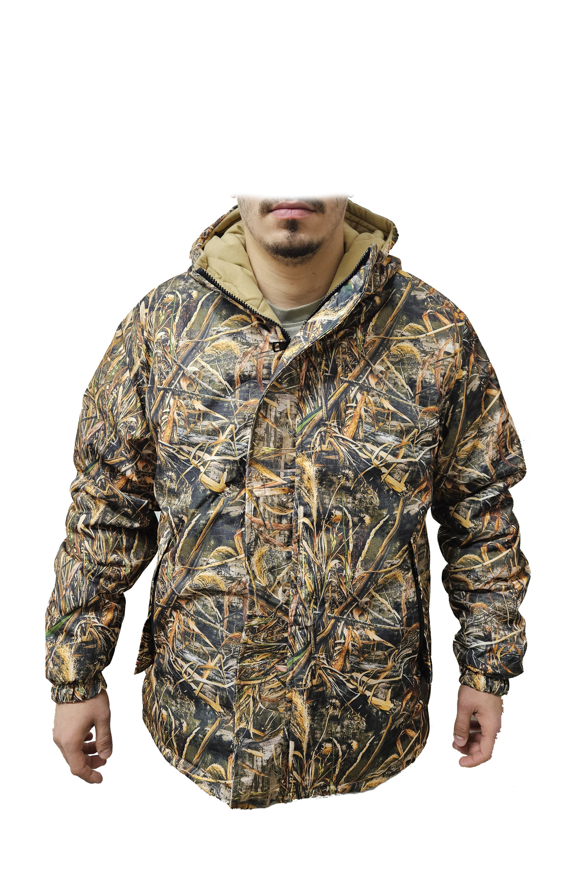 ALDOS-Reed Pattern Waterproof Hunting Jacket 4