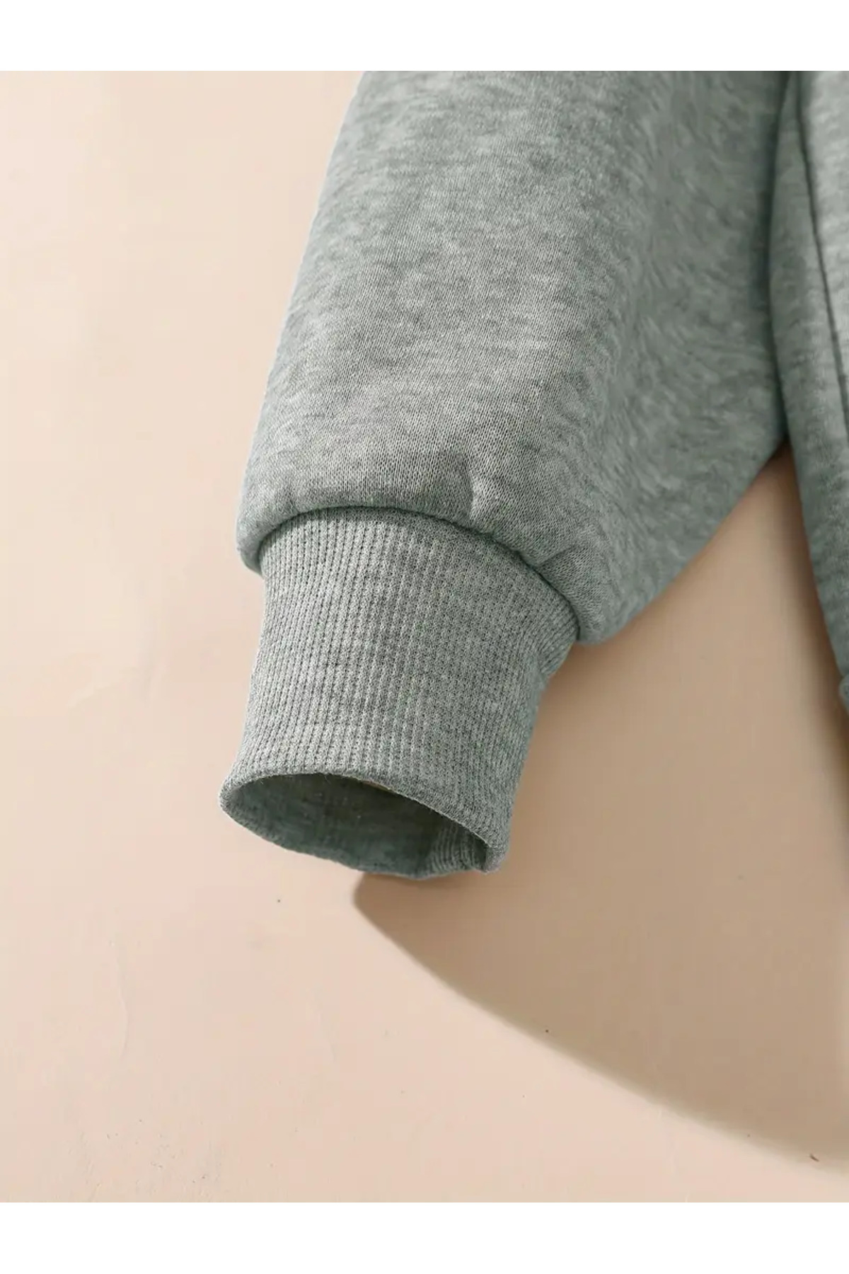 Pink Sky baskılı GRI oversize kapşonlu sweatshirt hoodie görsel 4