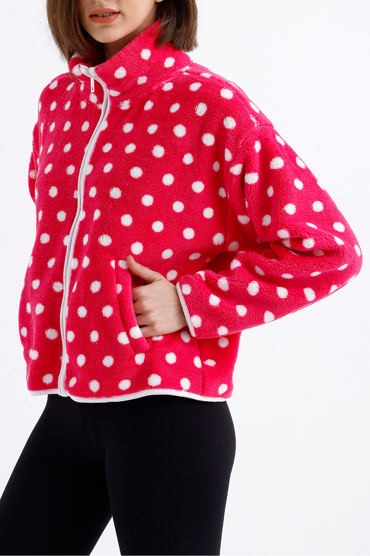 Magic Form-Fleece Zippered Short Dressing Gown - 44820 3