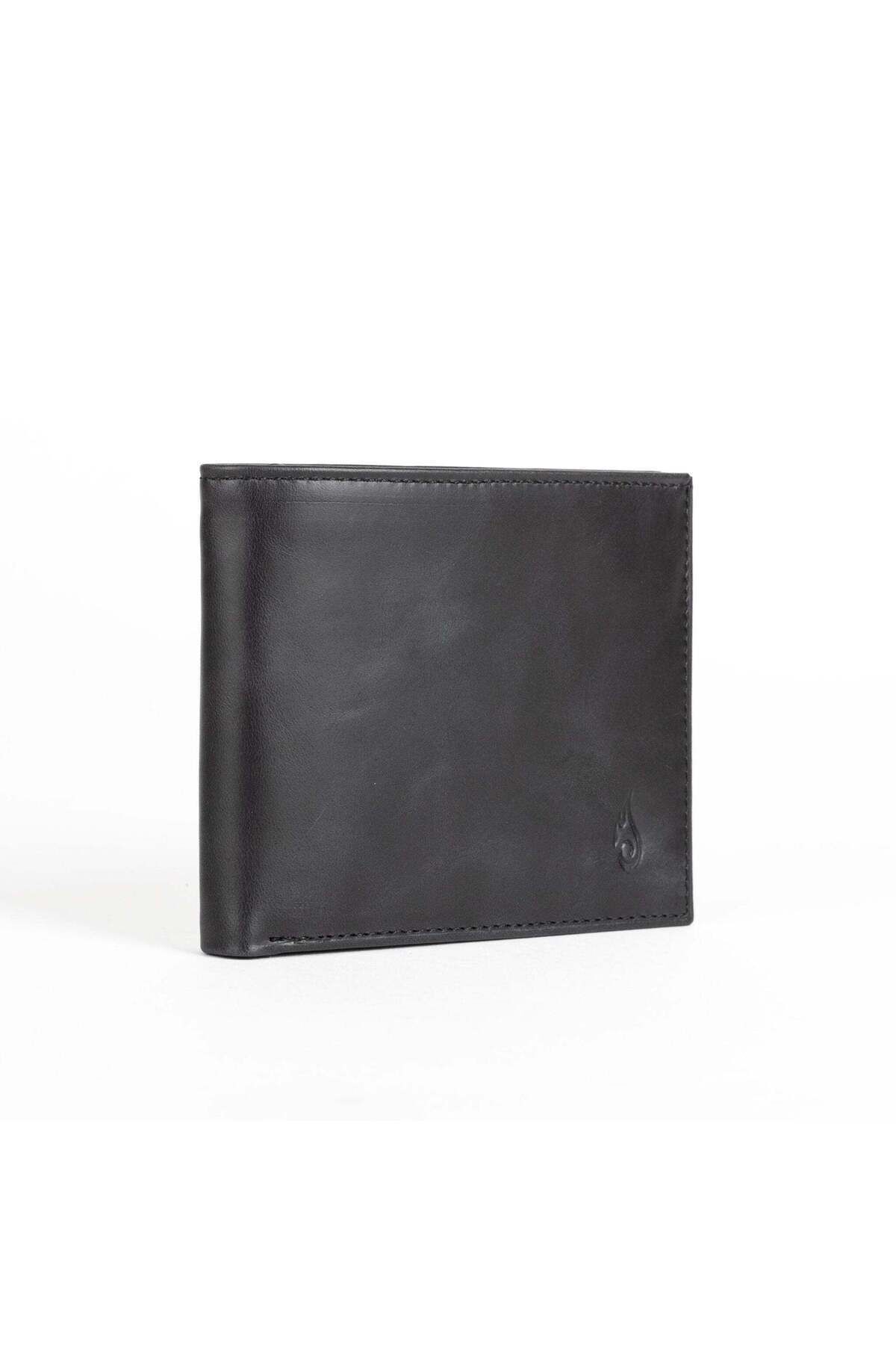 Ignis Craft-Black Genuine Leather Men's Wallet with Rfid Protection | Minimalist |   Companion Obsidian 5
