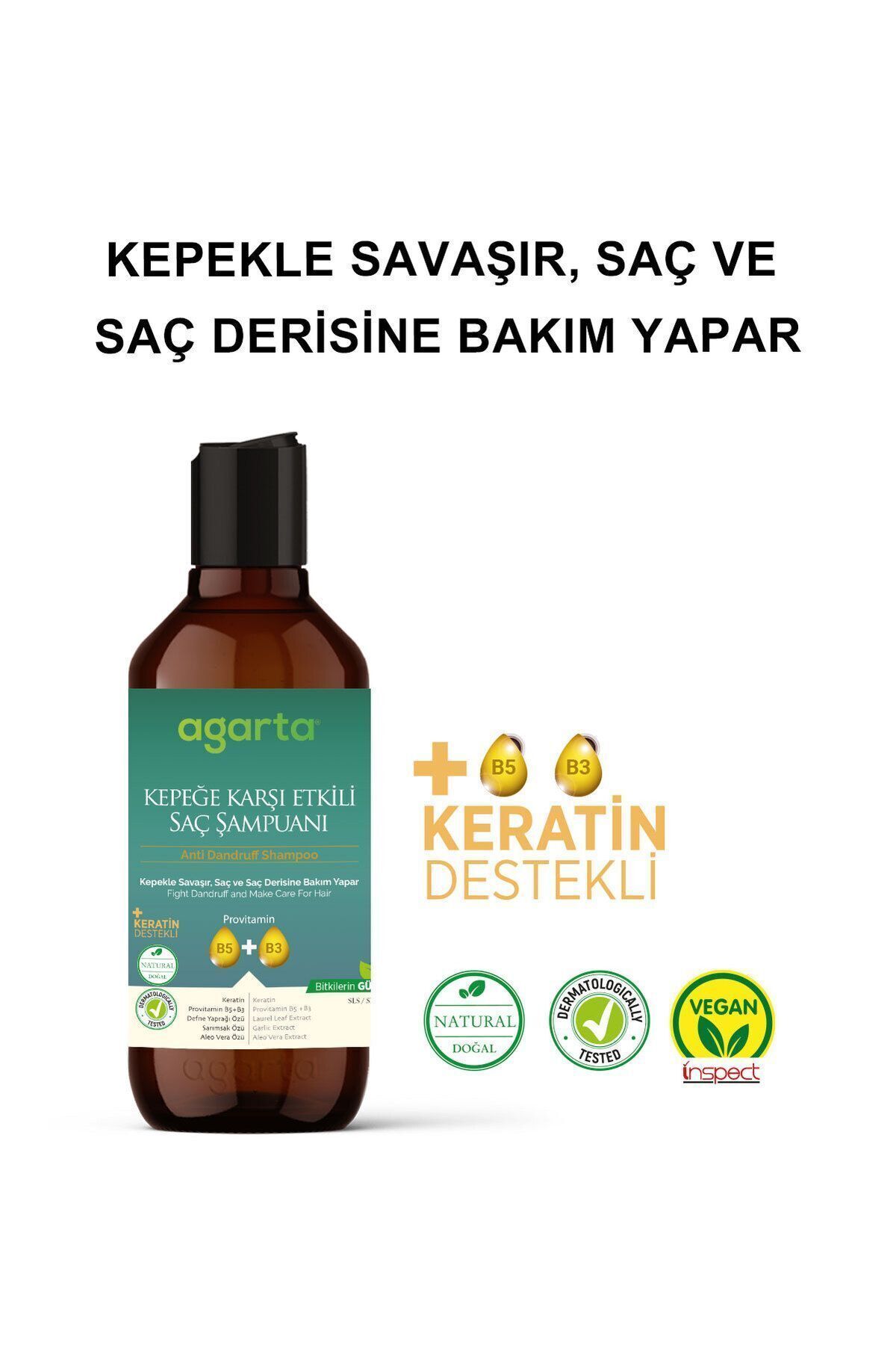 Agarta Doğal Kepeğe Karşı Etkili Şampuan 400 ml (VEGAN,TUZSUZ)-3