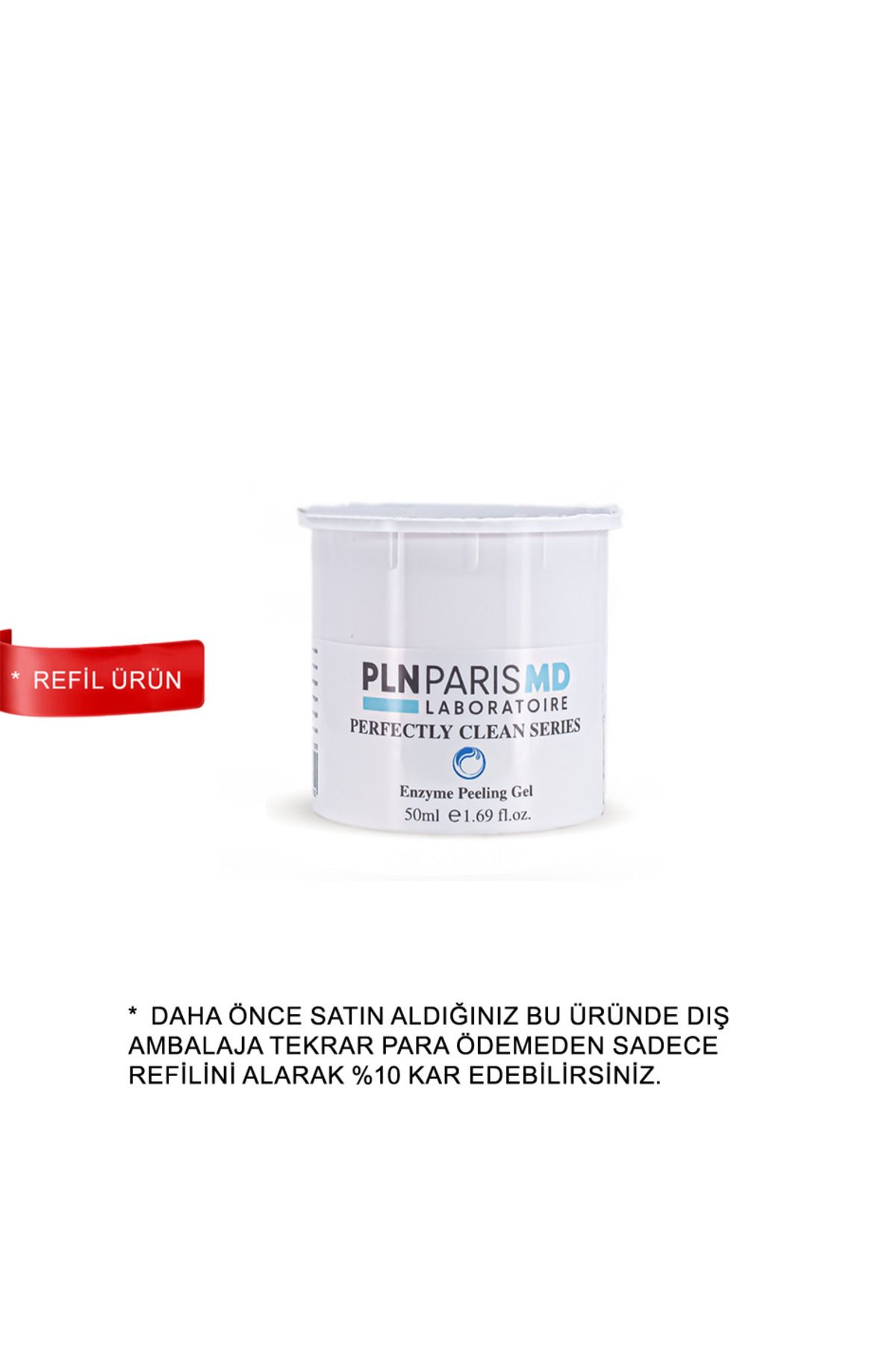 Pln Paris Md Laboratoire Enzim Peeling Jel Tüm Cilt Tipleri Için Refil Ambalaj / Perfectly Clean Enzyme Peeling Gel 50ml