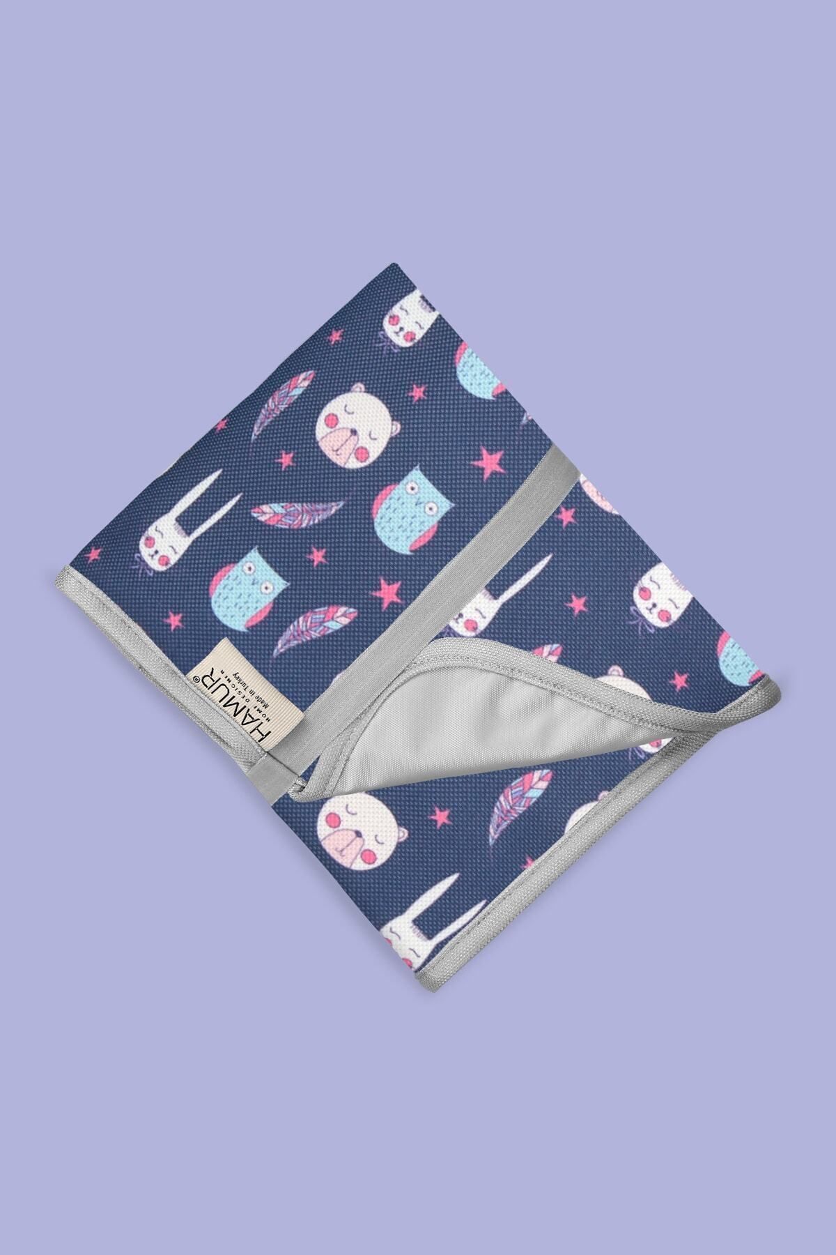 HAMUR Anne Bebek Bakım Örtüsü Alez Yenidoğan Alt Açma Değiştirme Purple Organizer Pedi Minderi ÇiftTaraflı fotoğrafı 6 (önizleme)