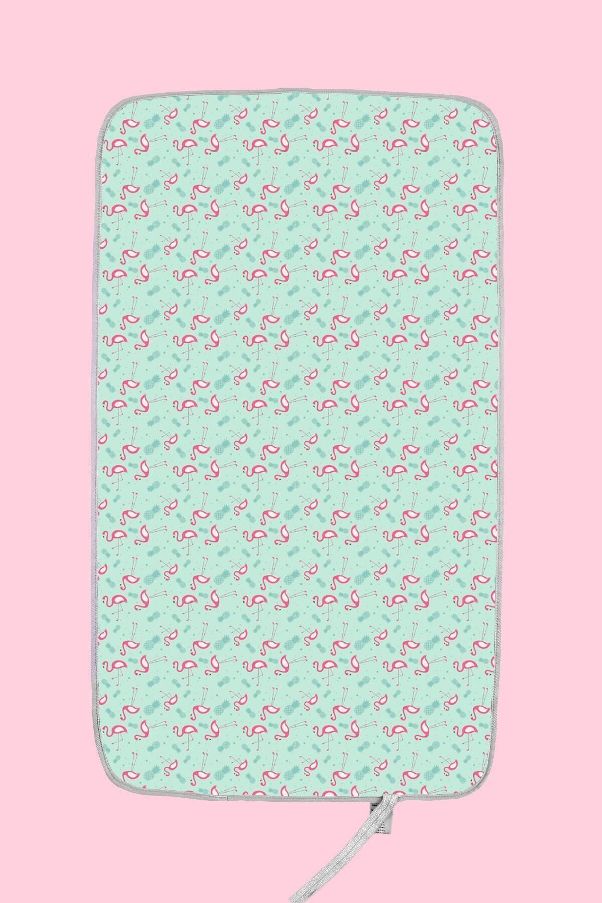 HAMUR Anne Bebek Bakım Örtüsü Alez Yenidoğan Alt Açma Değiştirme Flamingo Organizer Ped Minder ÇiftTaraflı fotoğrafı 7 (önizleme)