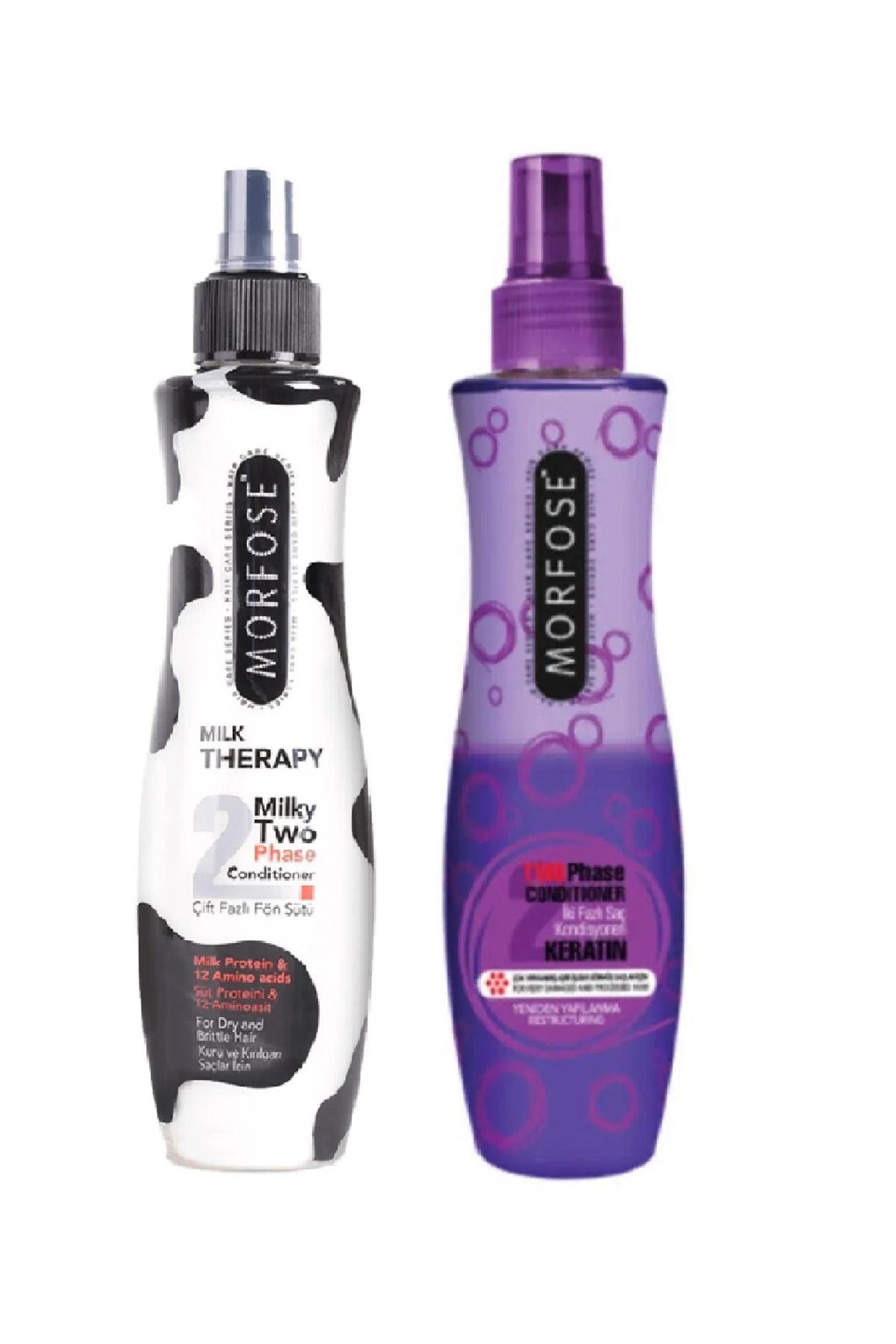 Morfose Fön suyu Milk Therapy 240 Ml + Keratin Mor Fönsuyu 240 ml Avantajlı Set