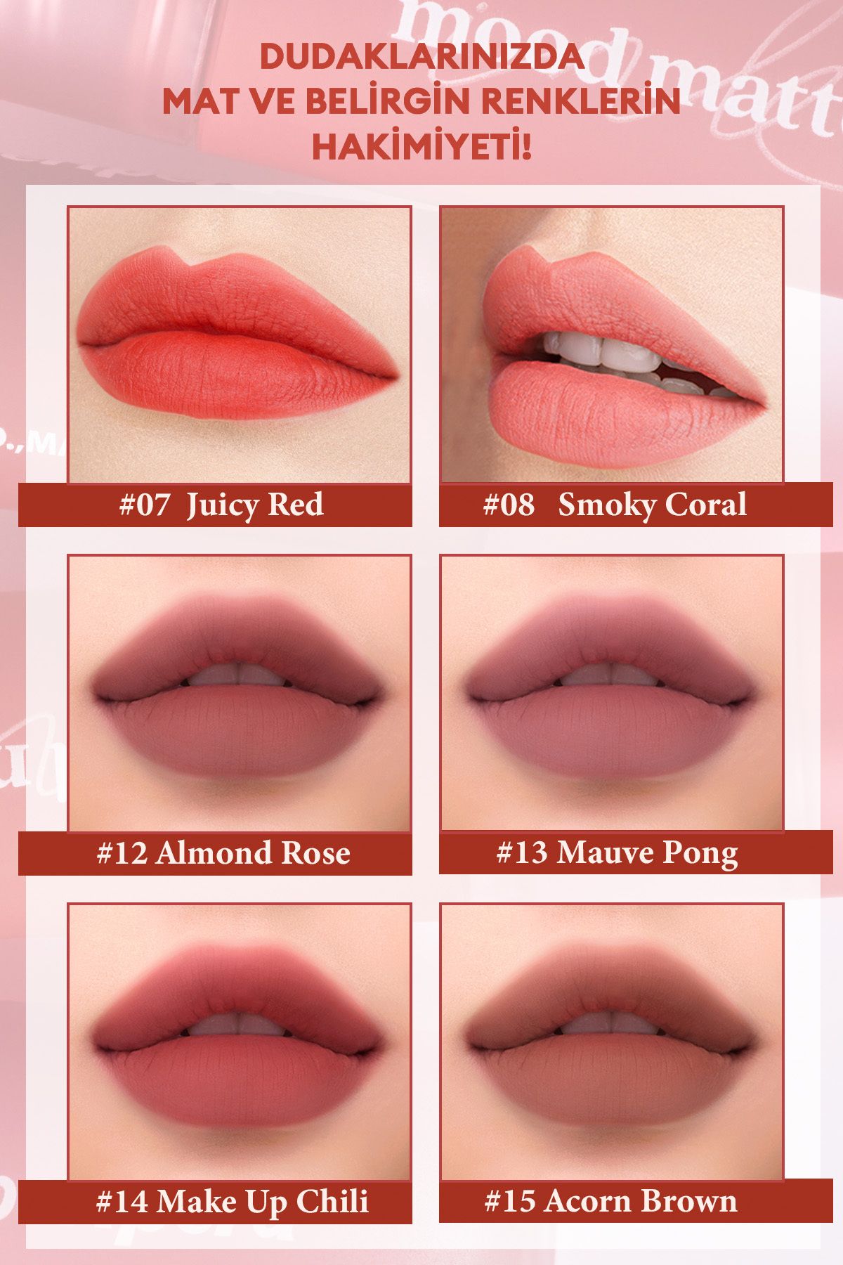 PERIPERA-Tint with Matte Finish, Full and Smooth Appearance Peripera Ink Mood Matte Tint (07 Juicy Red) 4