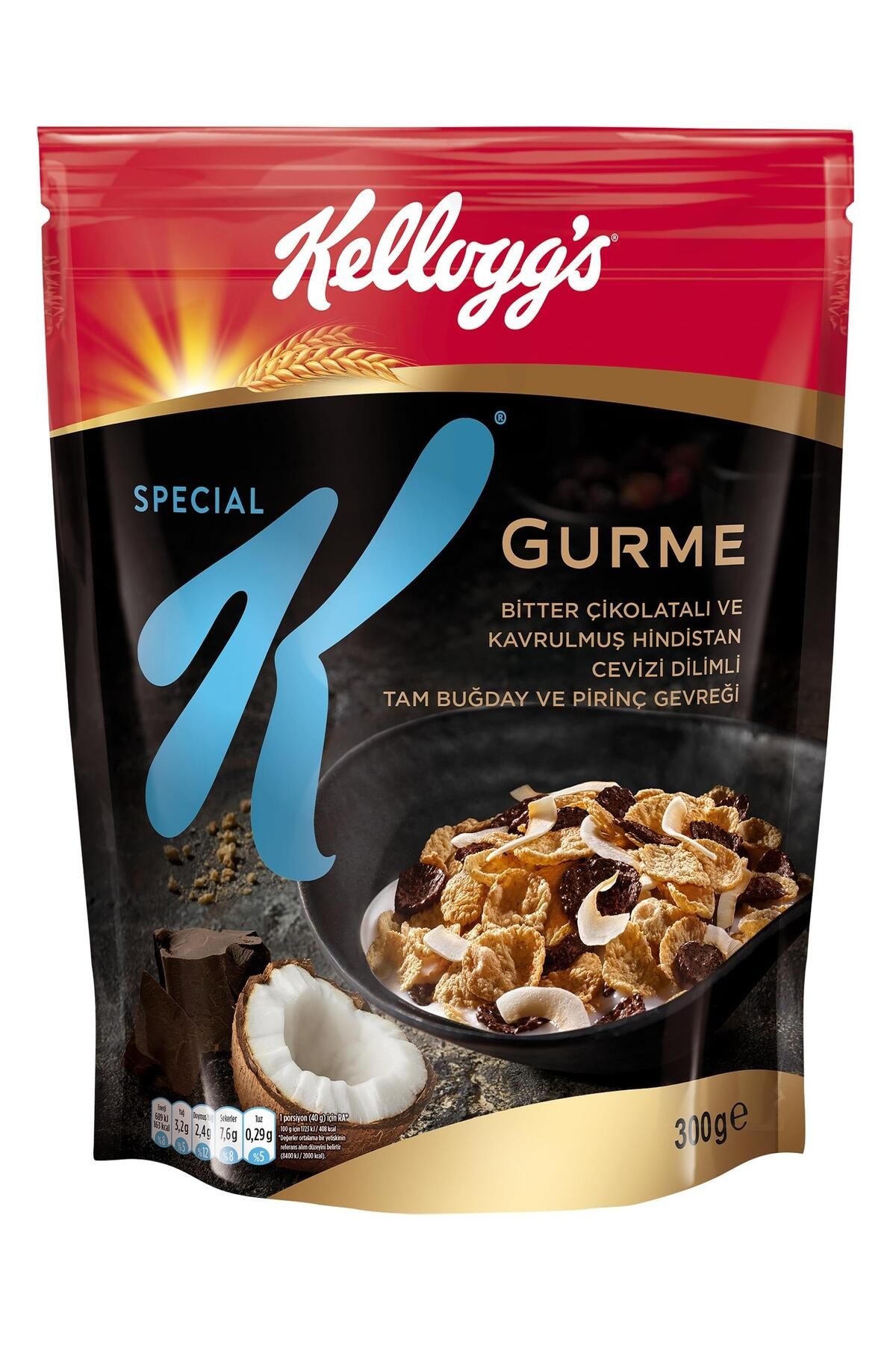 Kellogg's Special K Bitter Çikolatalı&hindistan Cevizi Dilimli 300 Gr,%46 Yulaf Içerir,lif Kaynağı