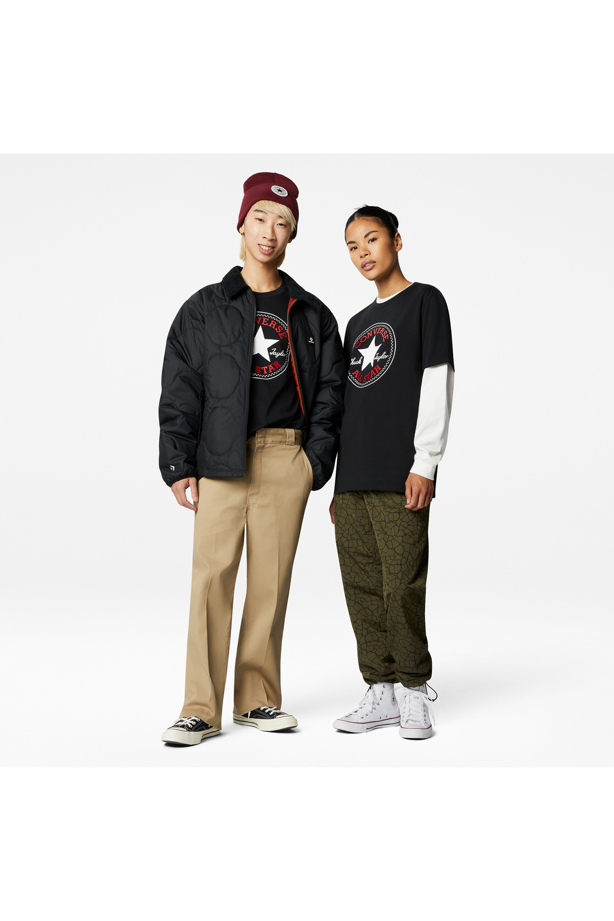 Converse Go-To All Star Patch Logo Unisex Siyah T-Shirt görsel 2
