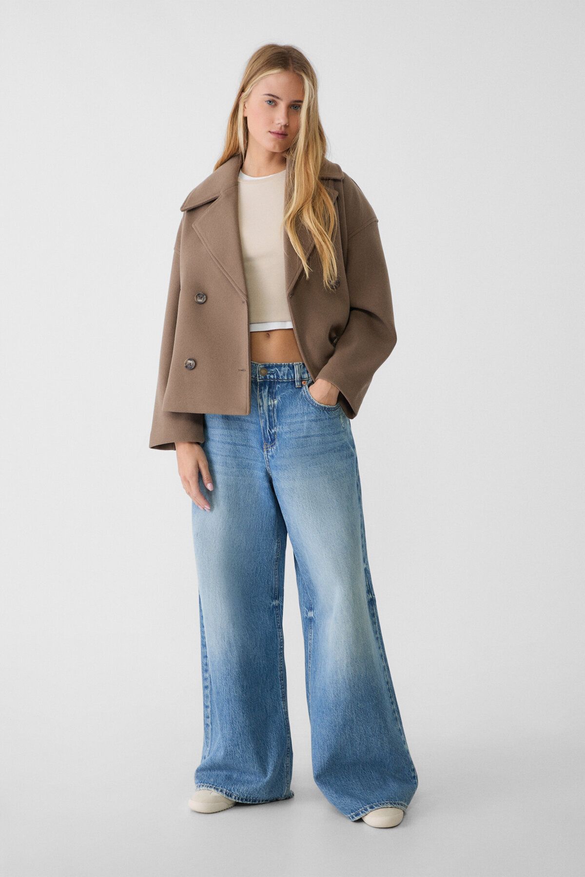 Stradivarius-Short Double-Breasted Jacket 2