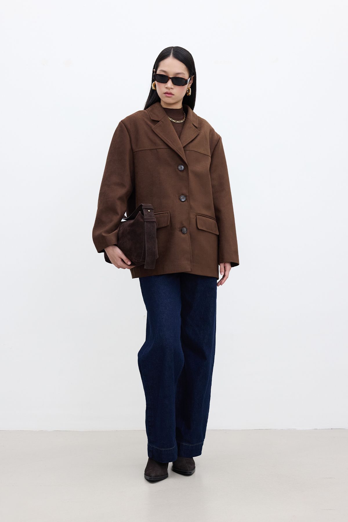 Manuka-Καστόρινο καφέ Classic Faux Jacket 2