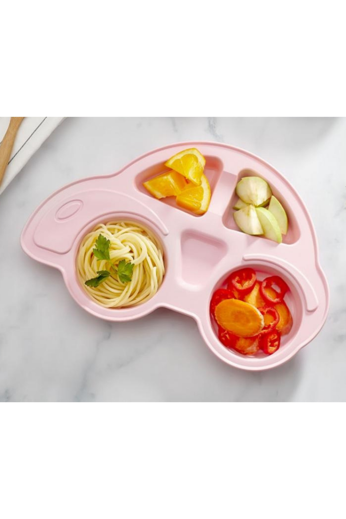 WAPPA Sarı Araba Figürlü Bölmeli Bebek Mama Tabağı fotoğrafı 4 (önizleme)