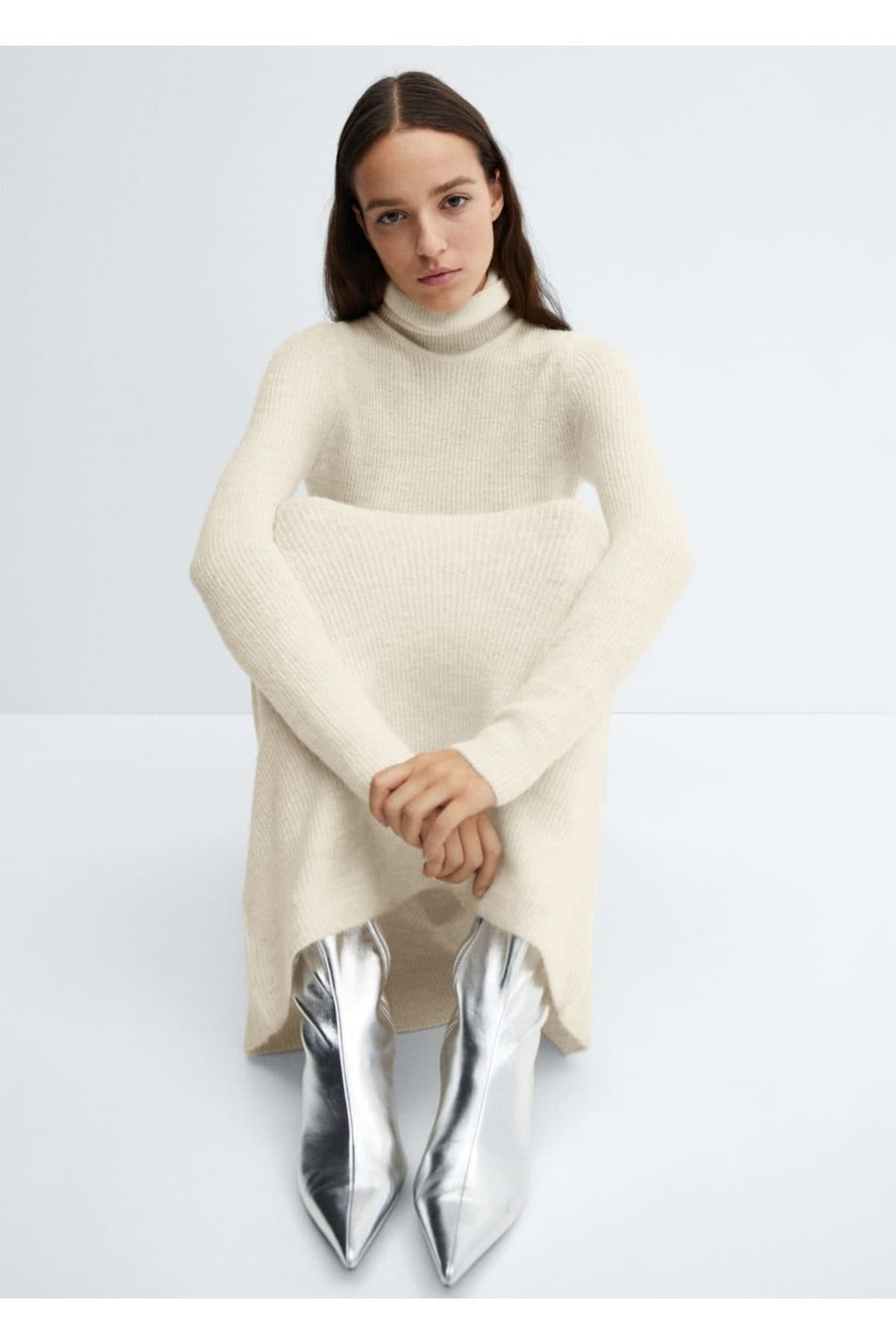 MANGO Woman-Turtleneck knitwear dress 5