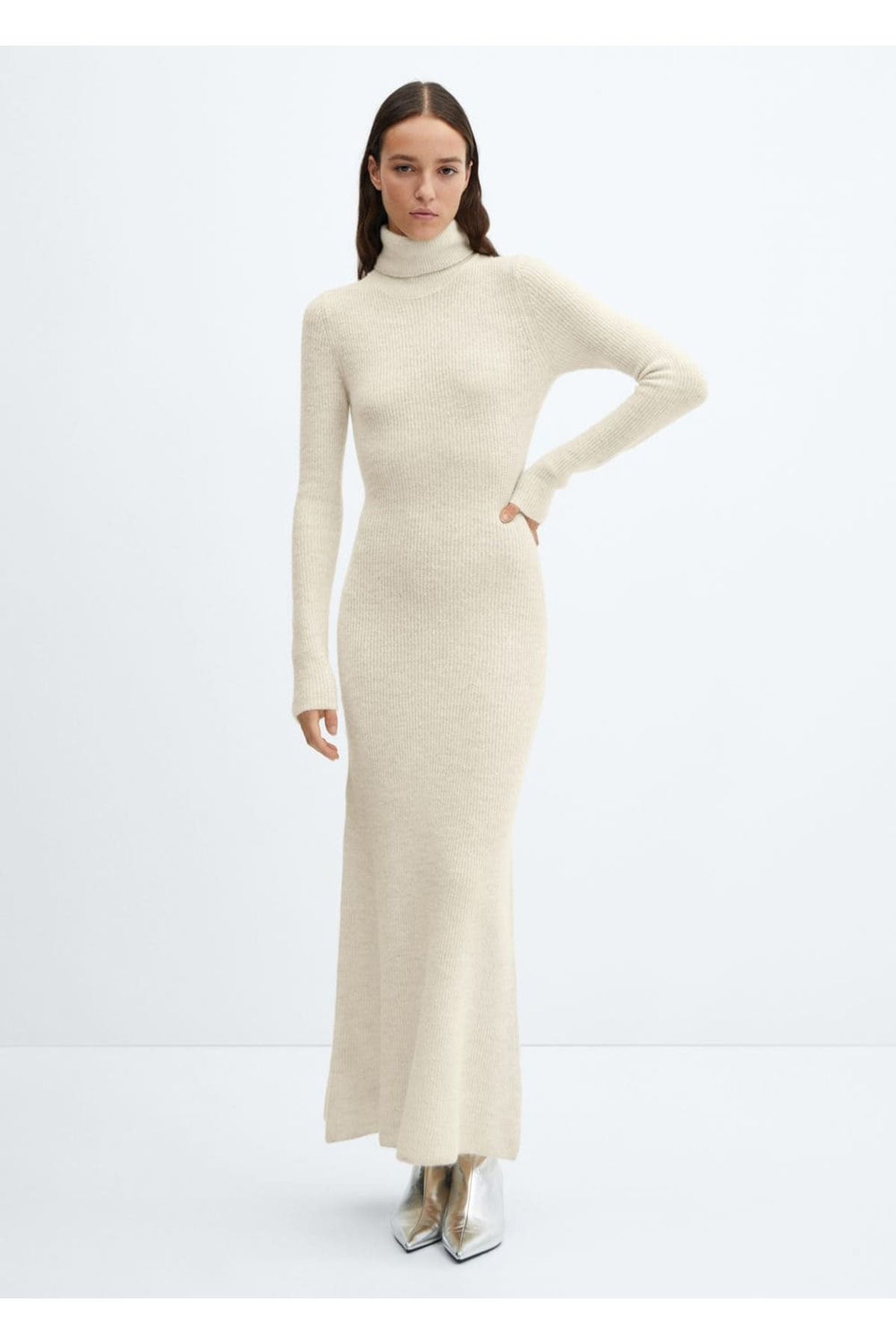 MANGO Woman-Turtleneck knitwear dress 2