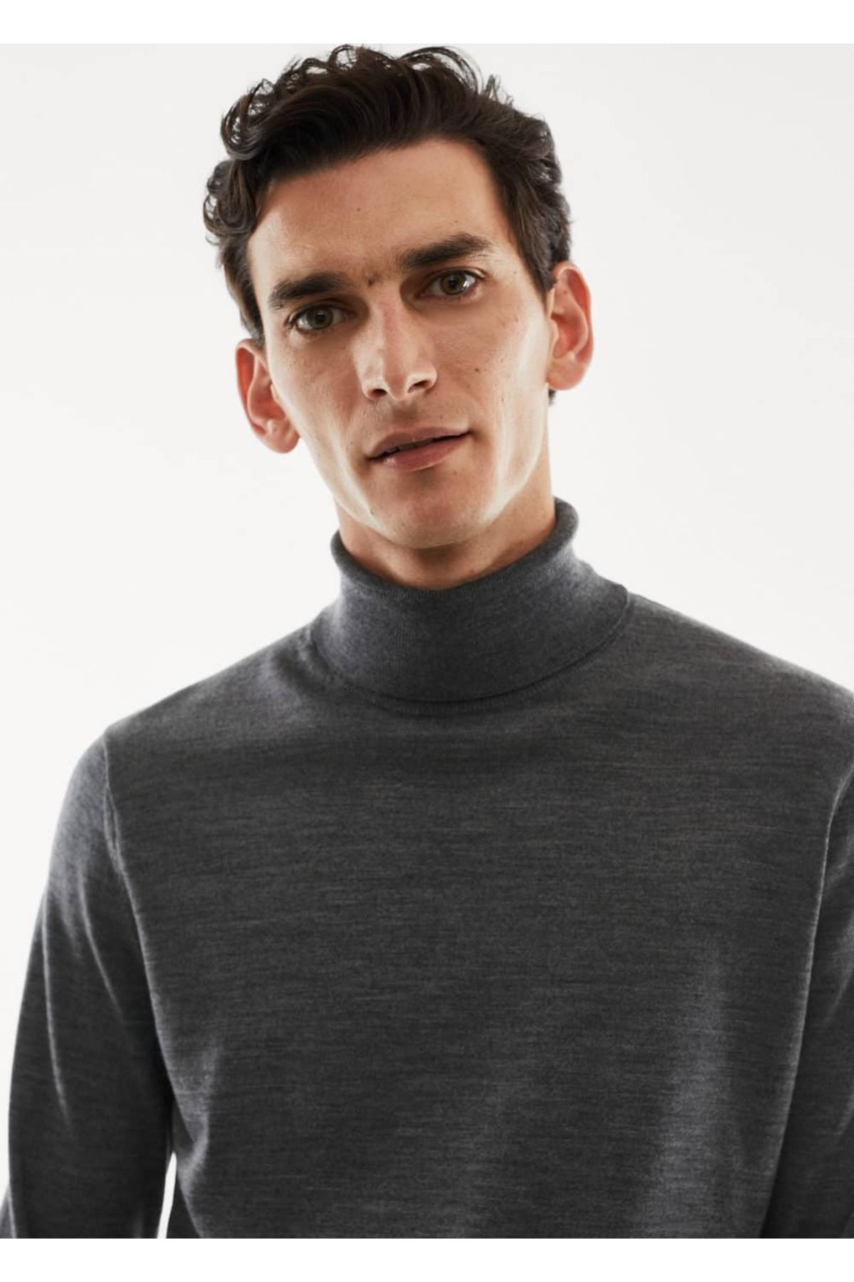 MANGO Man-Vysoký svetr ze 100% merino vlny 5
