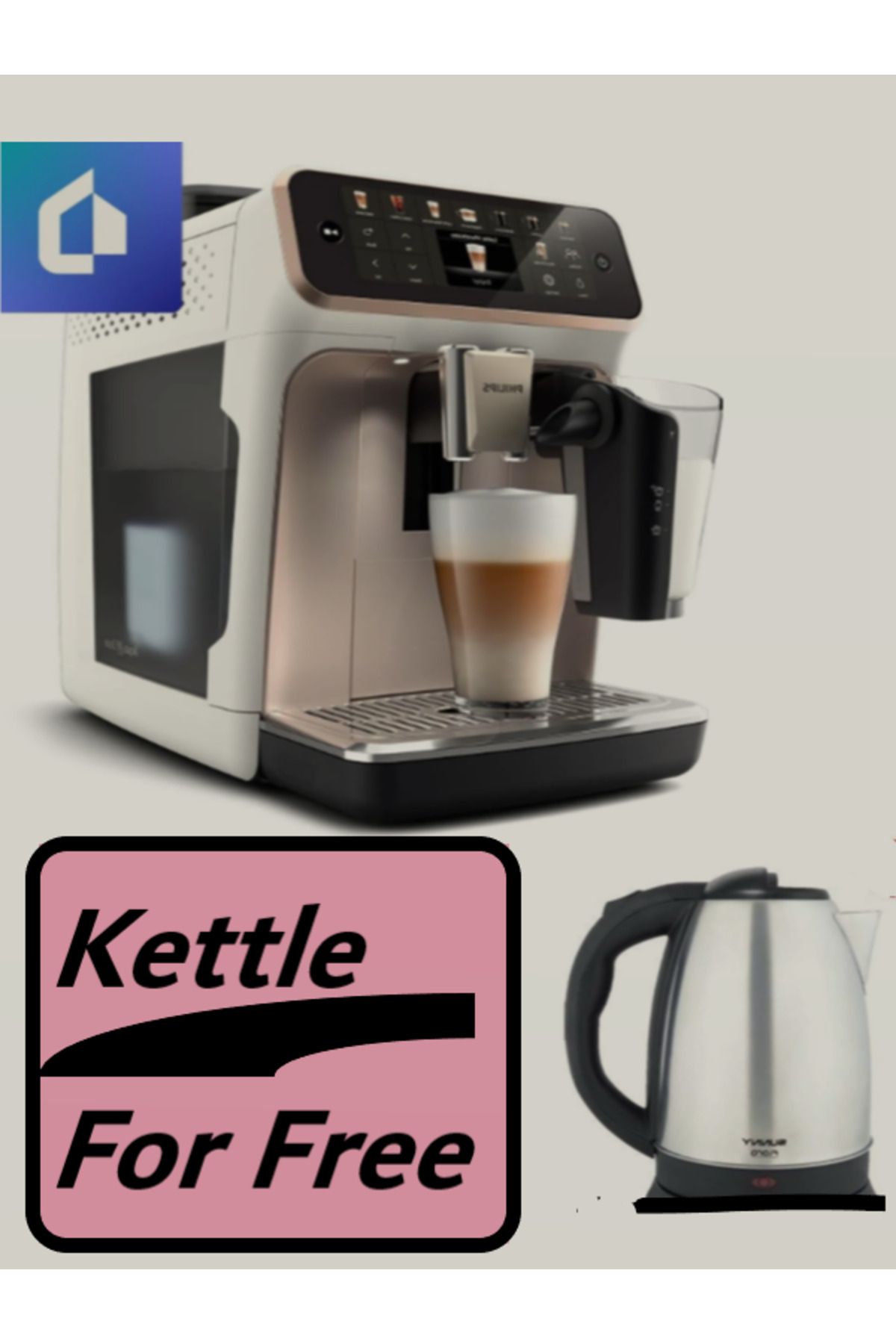 Philips Lattego Full OTOMATİK Espresso Makine 20 Çeşit Sıcak,Soğuk SilentBrew Ep5543+3 Yıl Garantili