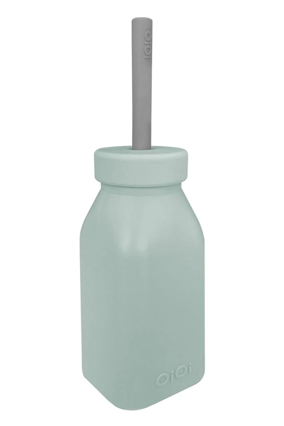 OiOi Şişe + Pipet 200ml River Green / Powder Grey