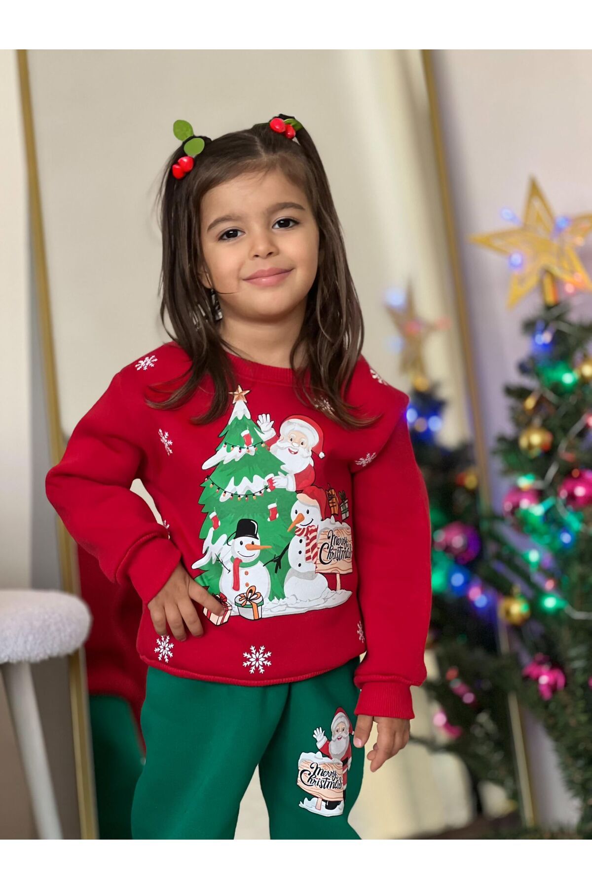 Calisa-Children's Christmas Themed Tracksuit Set 6