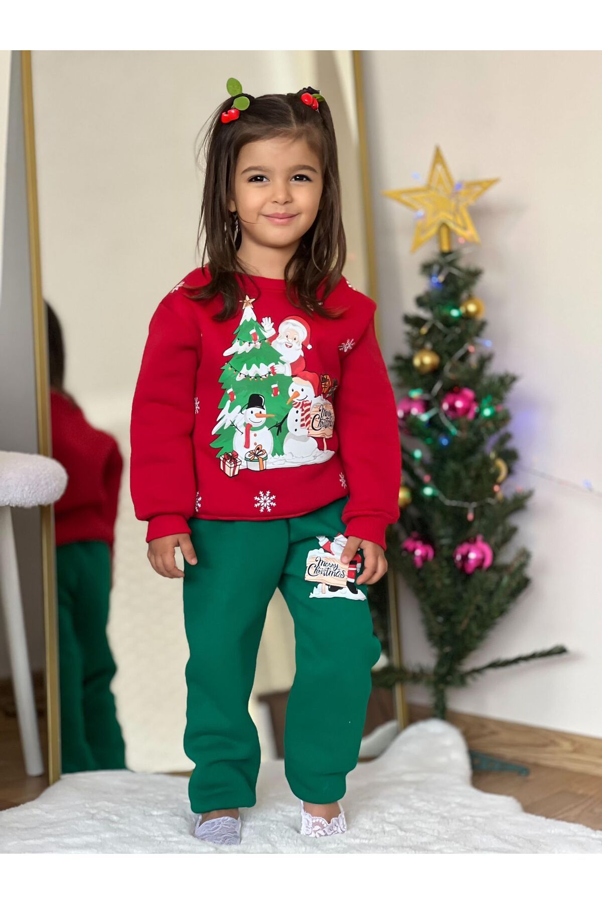 Calisa-Children's Christmas Themed Tracksuit Set 7