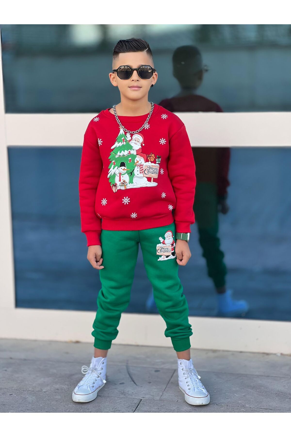 Calisa-Children's Christmas Themed Tracksuit Set 5