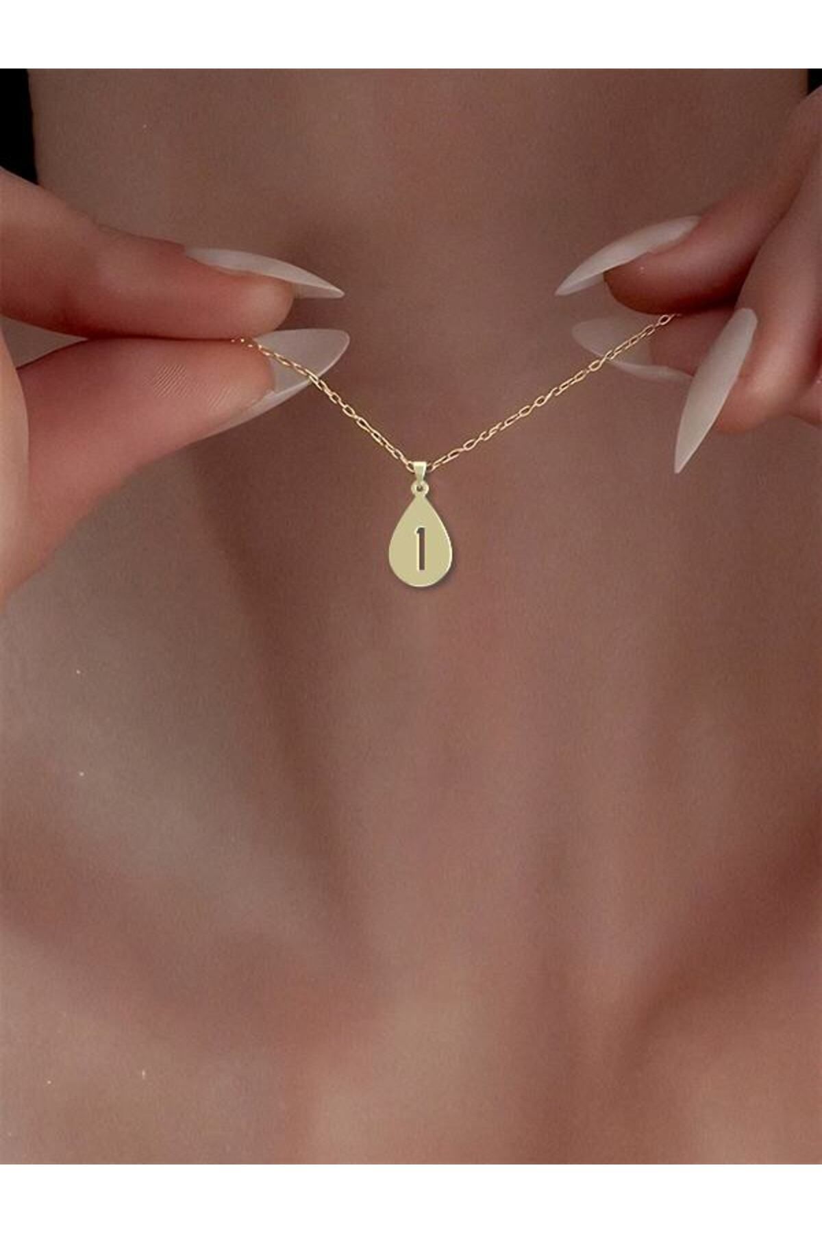 JEWELAi 14 ayar altın 1 Harfi Kolye Ucu 0.5 gr, KC12867 Kodlu