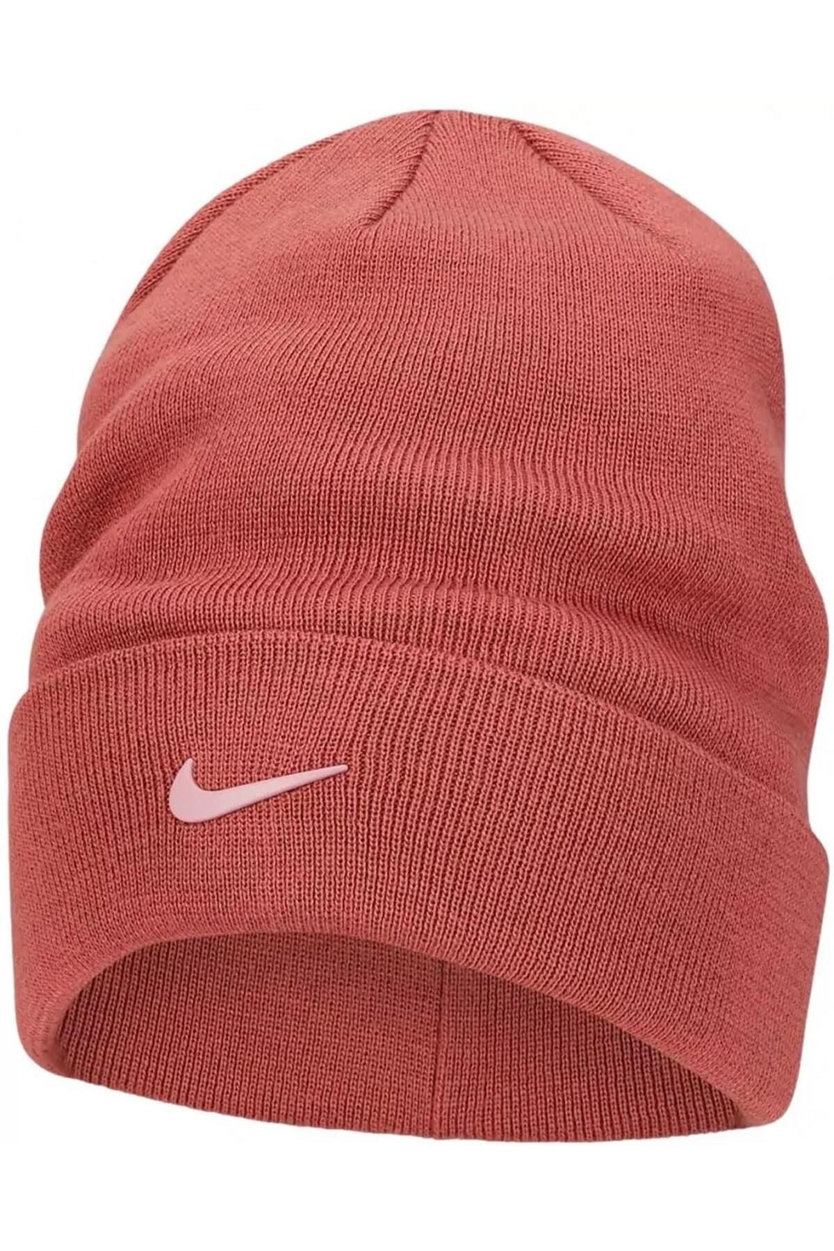 Nike Kid's Unisex Cuffed Beanıe Unisex Çocuk Manşetli Metal Swooshlu Bere Bordo