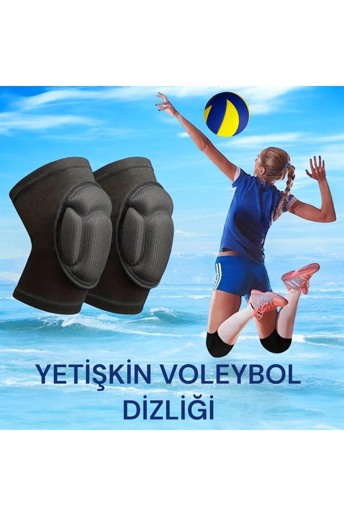 Gök Sports Yetişkin Voleybol Dizlik Dizlik Kaleci Dirseği