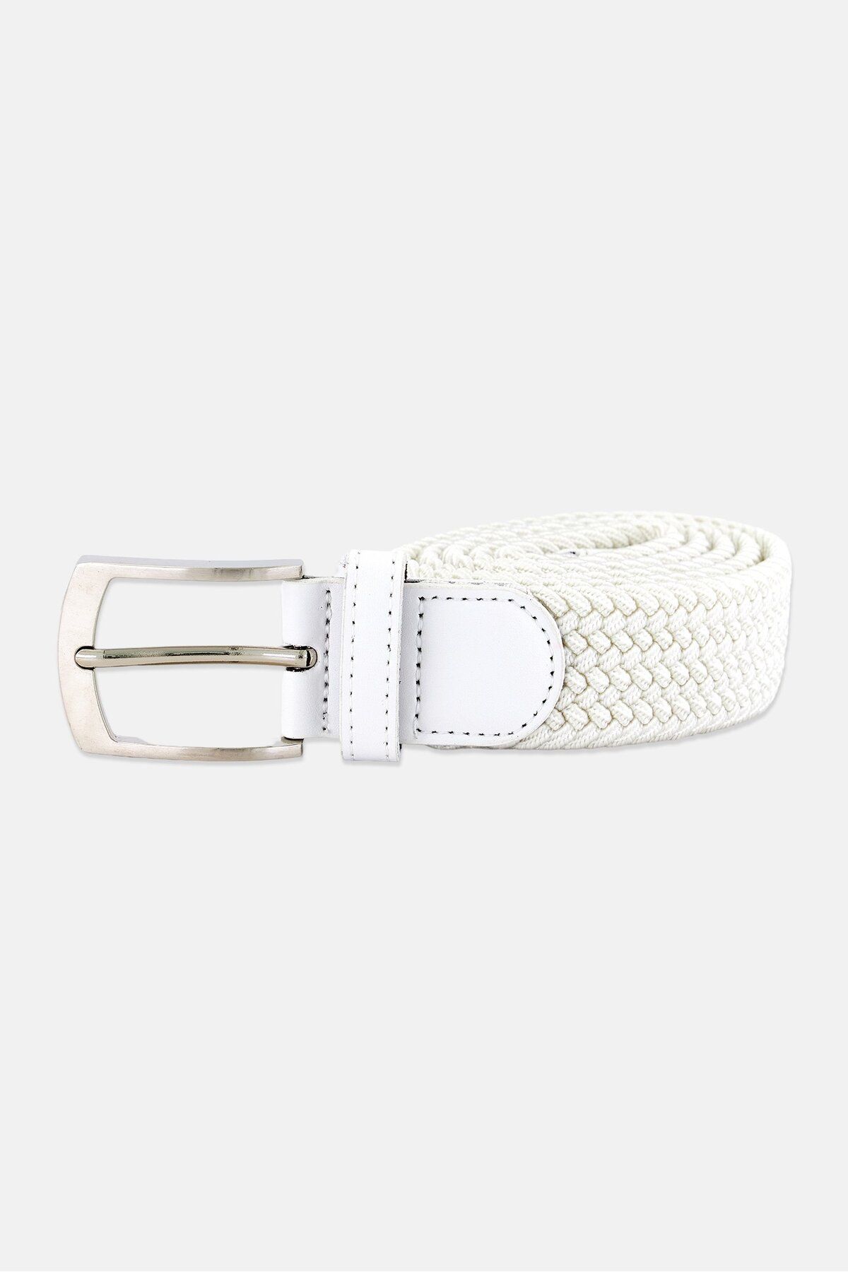 GAZZARRİNİ-Men Textured Belt, Off White 1