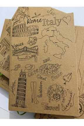 BLUE COLOR KRAFT KAPAK KARELİ 100 YAPRAK DEFTER