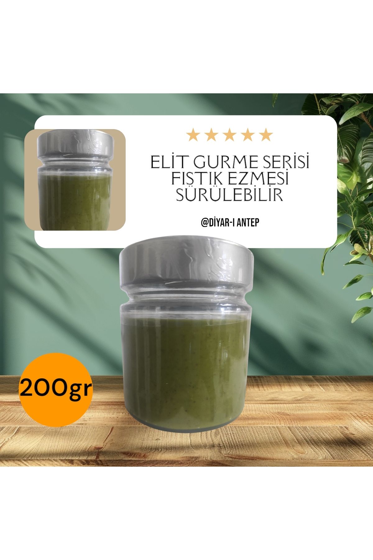 DOĞALBAHÇE ELİT GURME SERİSİ FISTIK EZMESİ (SÜRÜLEBİLİR) 200gr