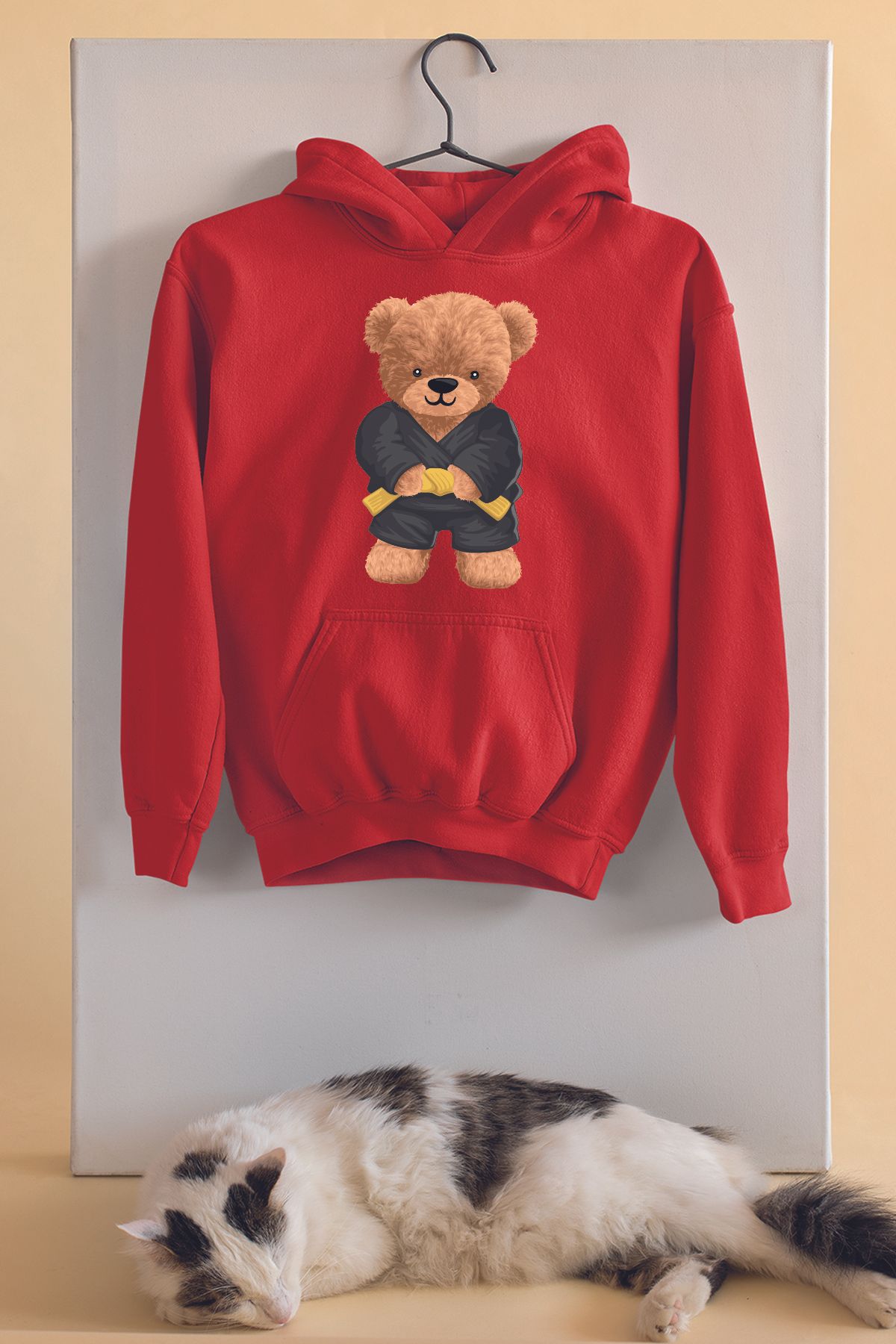 ADABEBEK-Unisex Oversize Taekwondo Bear Printed Kids Sweatshirt 1
