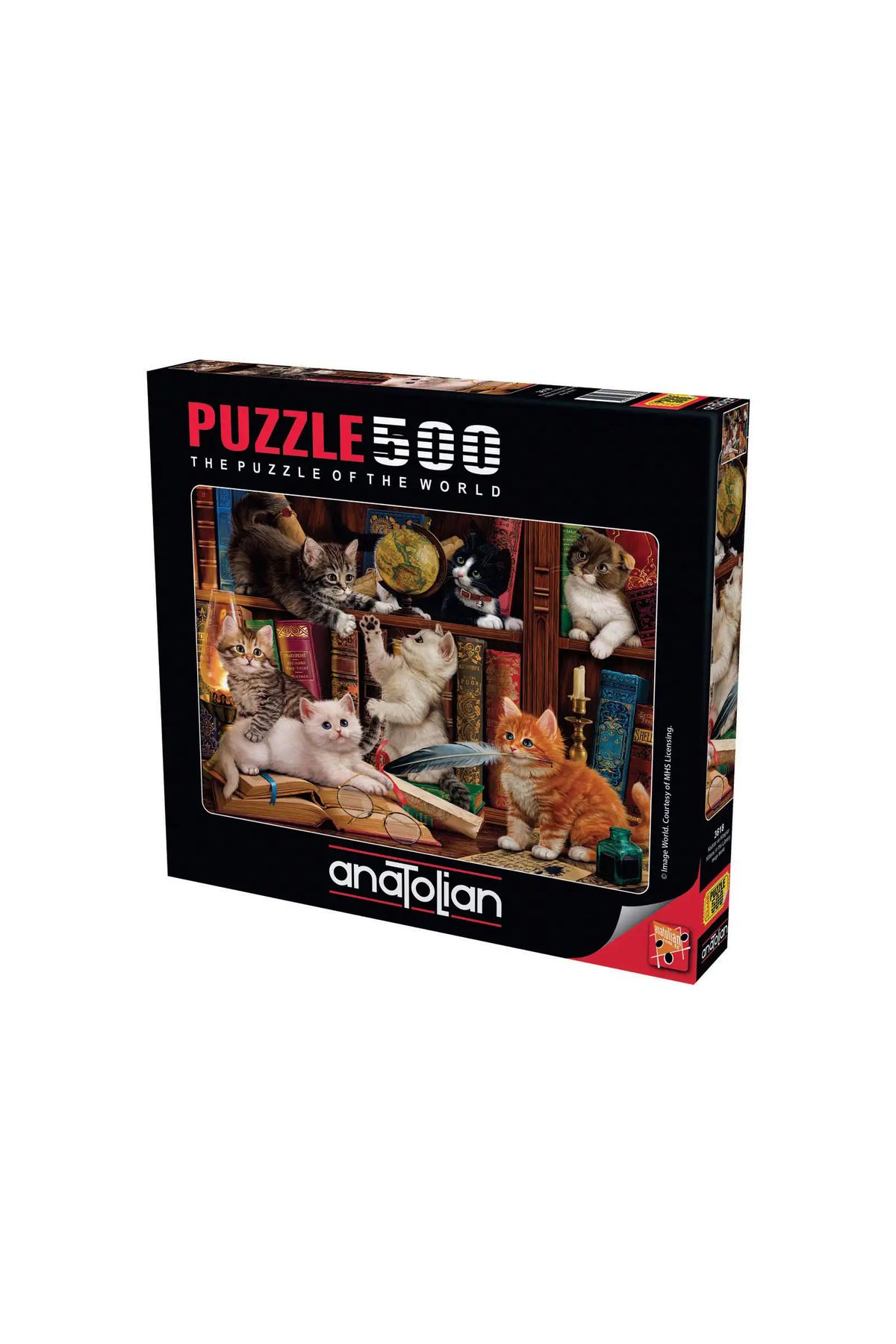 Anatolian Puzzle 500 Parçalık Puzzle / Kediler Ve Kitaplar - Kod:3618