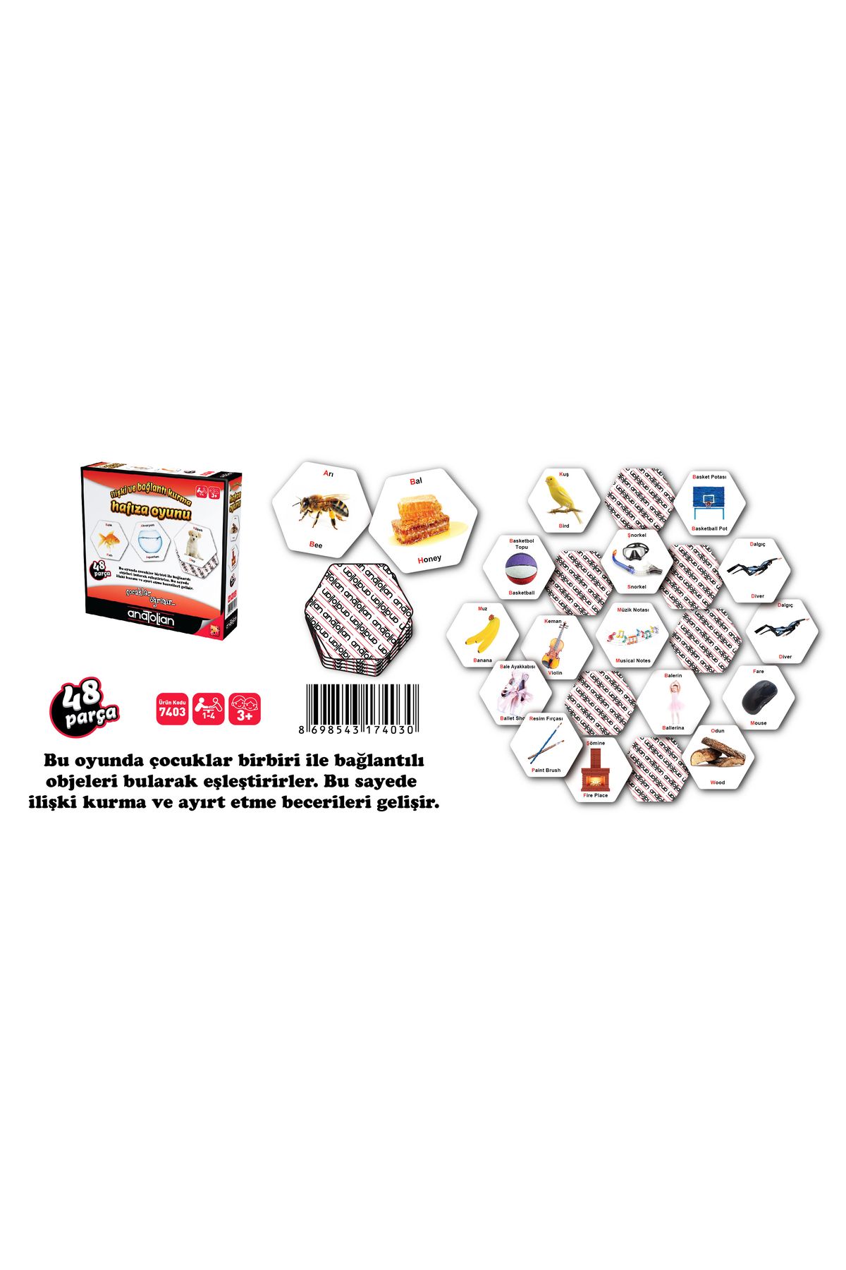 Anatolian Puzzle-Building Relationships and Connections - 48 Piece Memory Game 7403 2