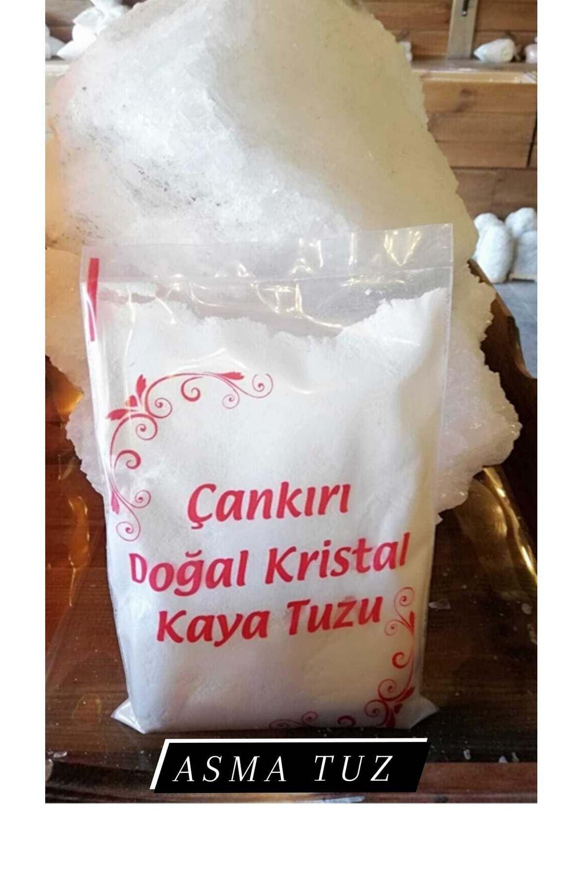 asmatuz ÇANKIRI KAYA TUZU 1KG DOĞAL KATKISIZ ÖĞÜTÜLMÜŞ TUZ