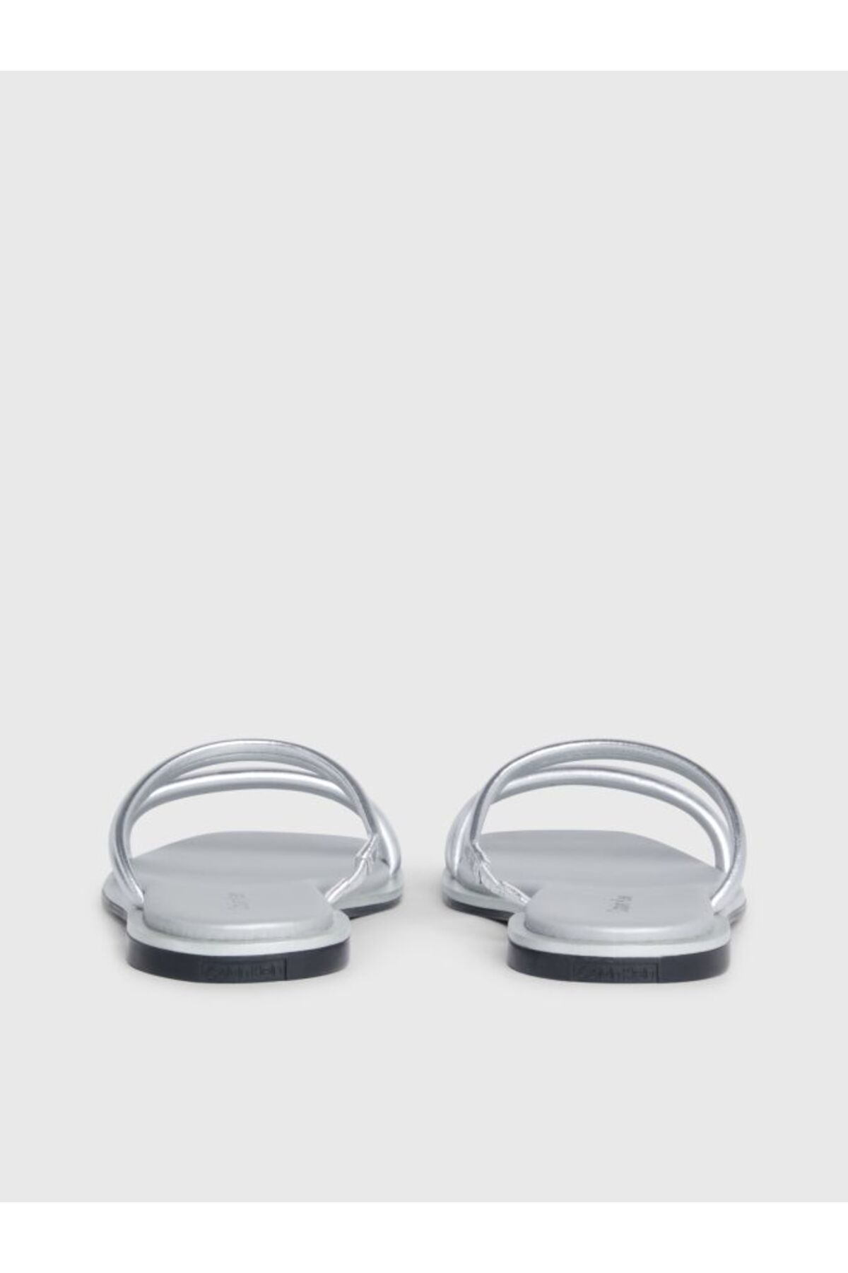 صندل خاکستری زنانه دمپایی نقره ای دقیق آرم زنان Calvin Klein