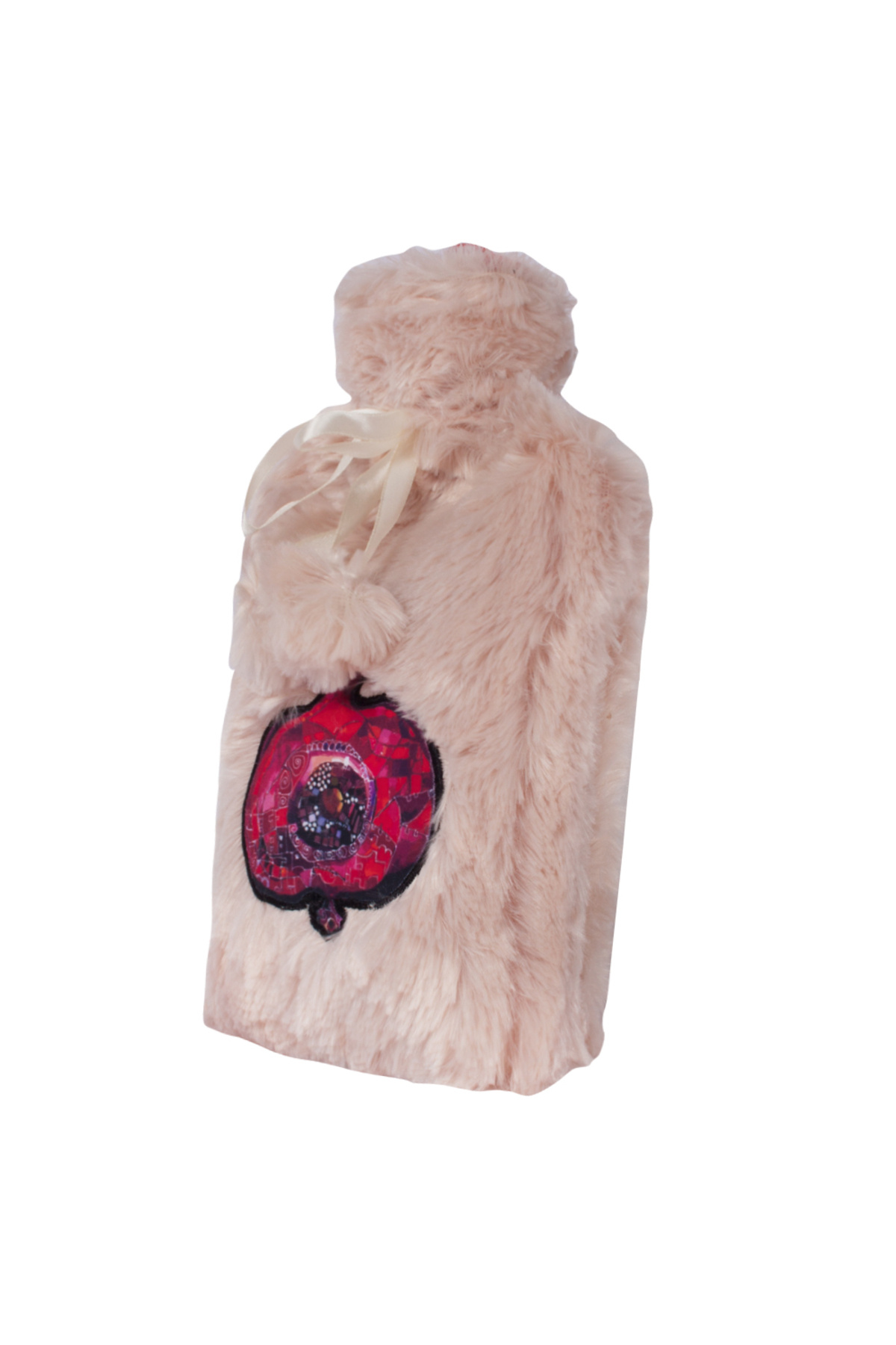 Biggdesign-Biggdesign Pomegranate Hot Water Bottle with Soft Plush Cover 68 OZ 8