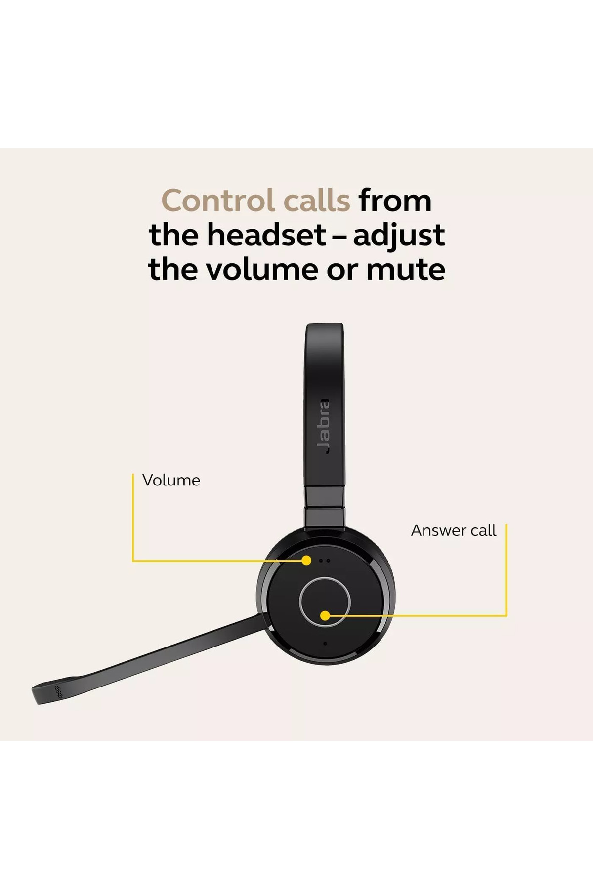 Jabra Evolve 65 TE Kablosuz Stereo Kulaklık Microsoft Teams