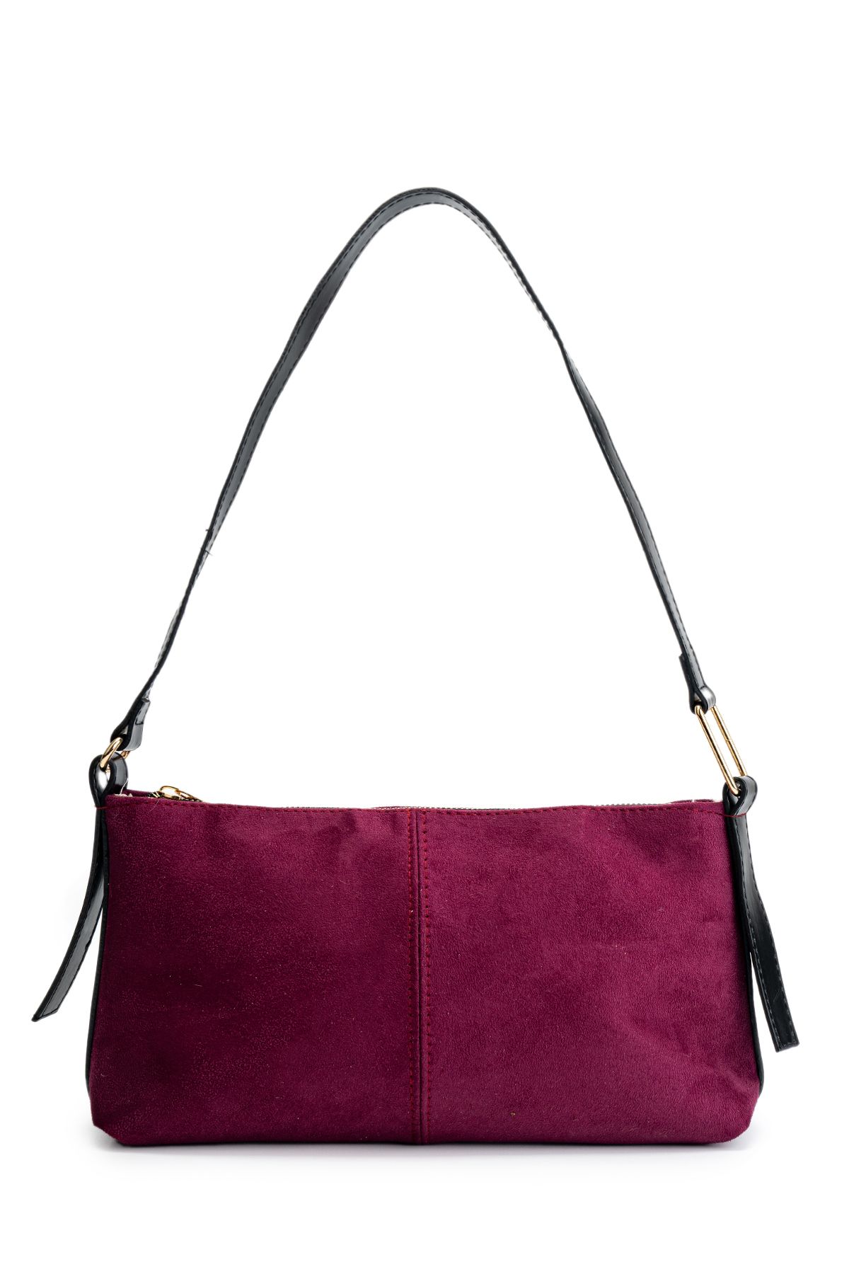 minebag-Burgundy Suede Women's Arm Bag - Julia 3