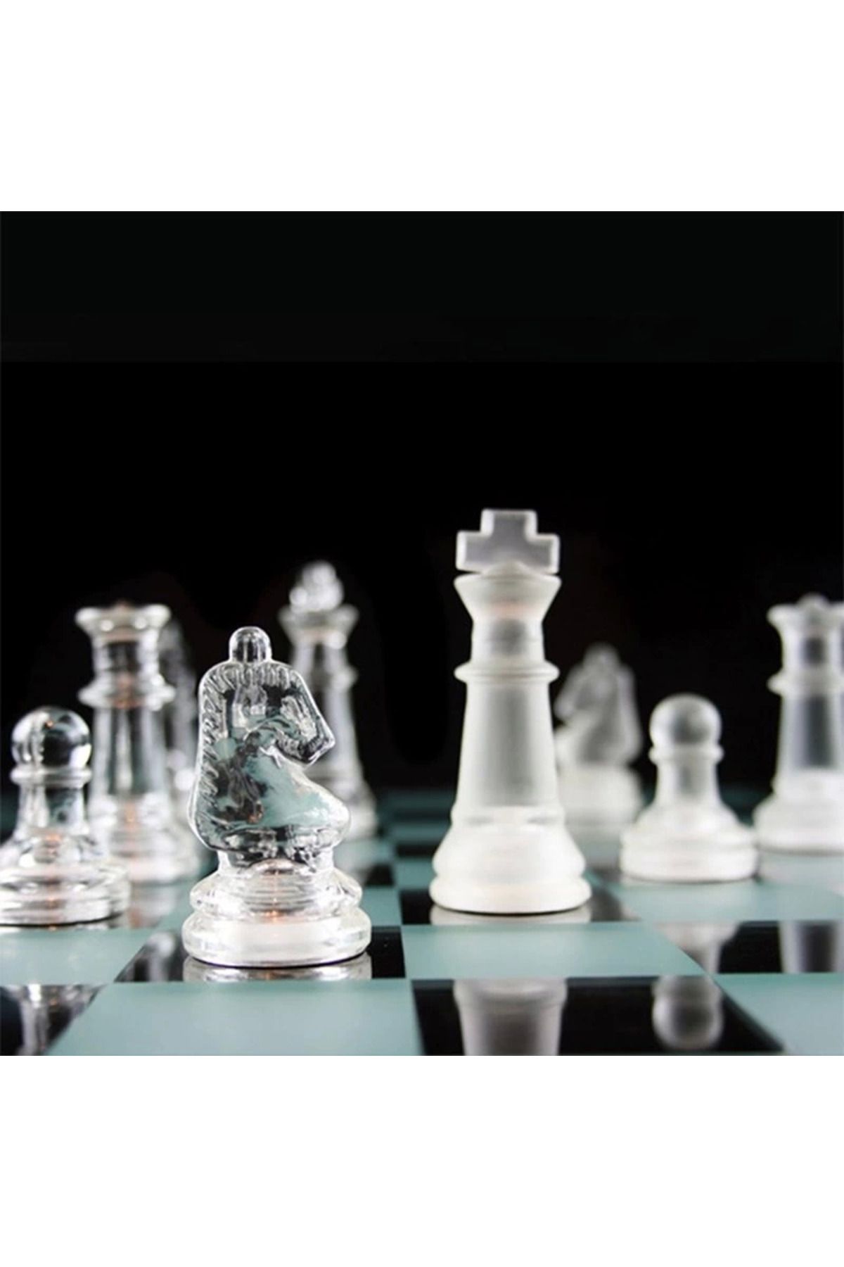 nerede bulurum Glass Chess Cam Satranç Takımı (20 Cm X 20 Cm)