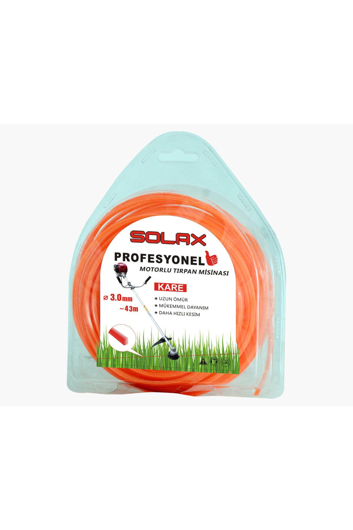 Solax 1lb-n Tırpan Misinası Yuvarlak-üç Köşe-dört Köşe-altı Köşe 2.7-3-3.3-3.5-4mm Şekil Boyut Belirtiniz