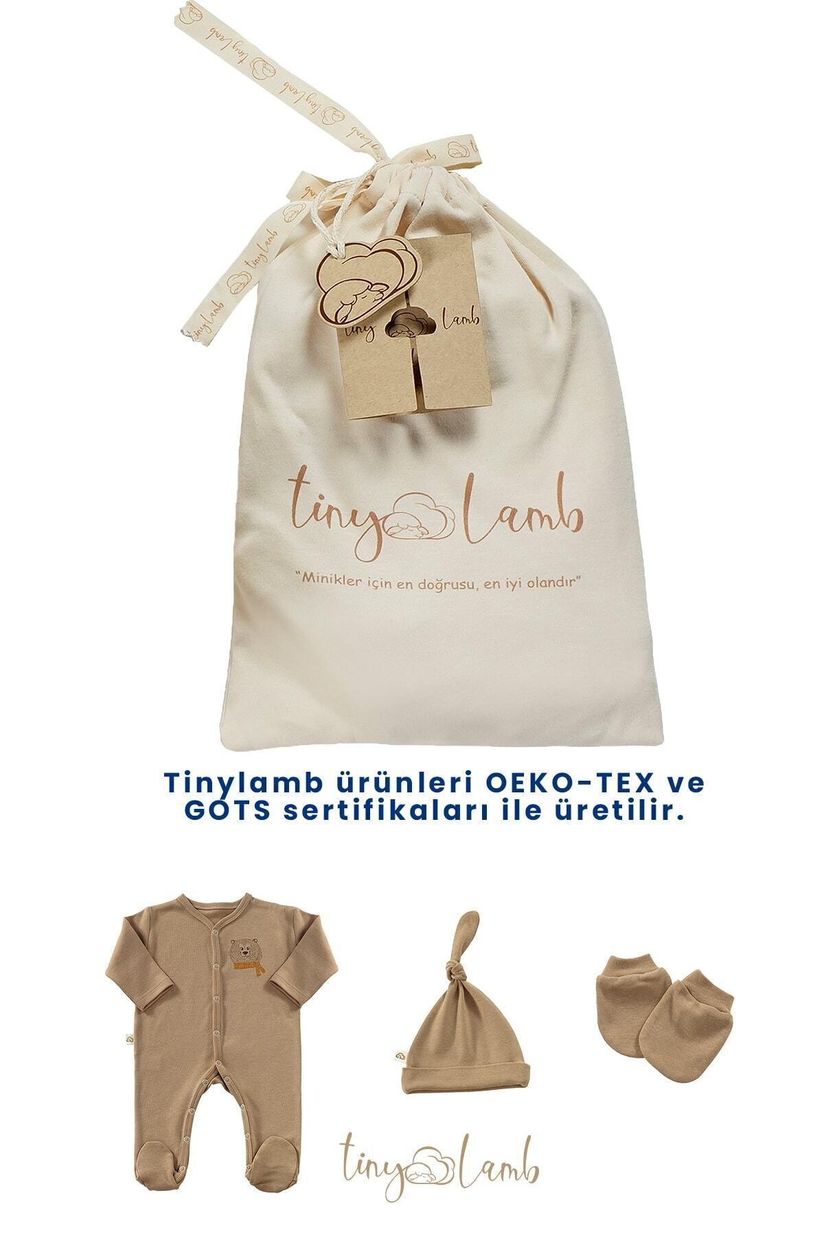 tinylamb Cool Bear Unisex 3 Parça Hastane Çıkışı Takımı Organik Pamuk Yenidoğan Mini Set fotoğrafı 7 (önizleme)