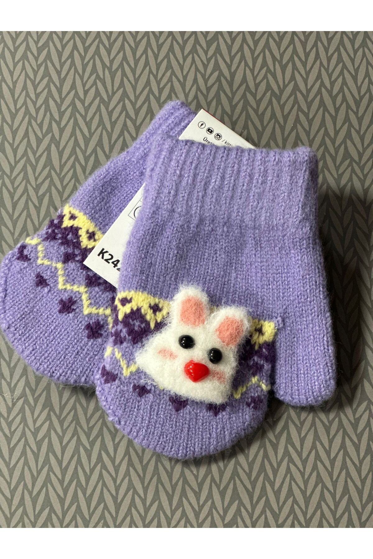 Kitti 1-3 YAŞ ANGORA  TAVŞANLI KIZ ELDİVEN BEBE ELDİVENİ ESNEK ELDİVEN fotoğrafı 3 (önizleme)