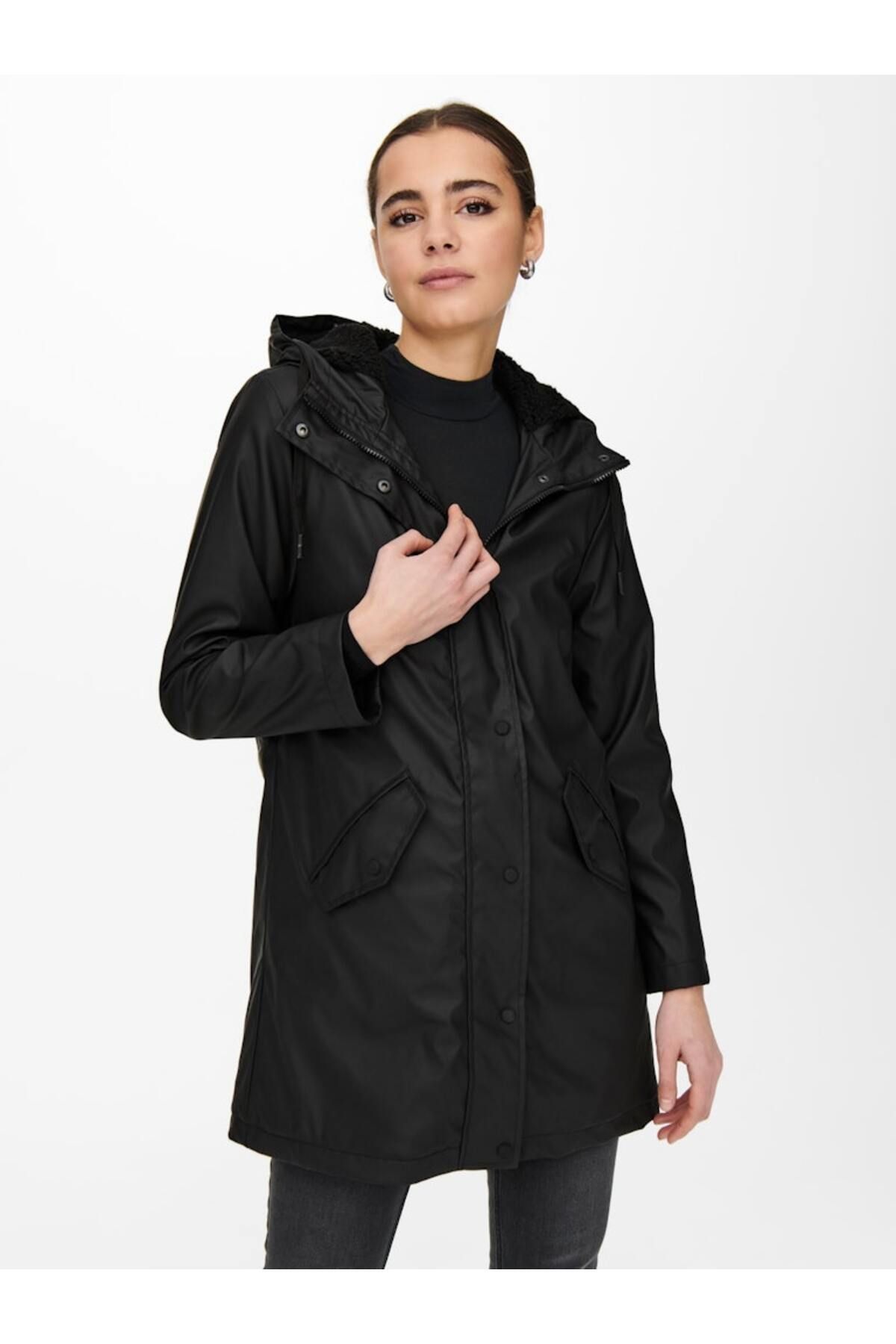 Only-Onlsally Raincoat Otw Only Waterproof Coat Fleece Inside 3