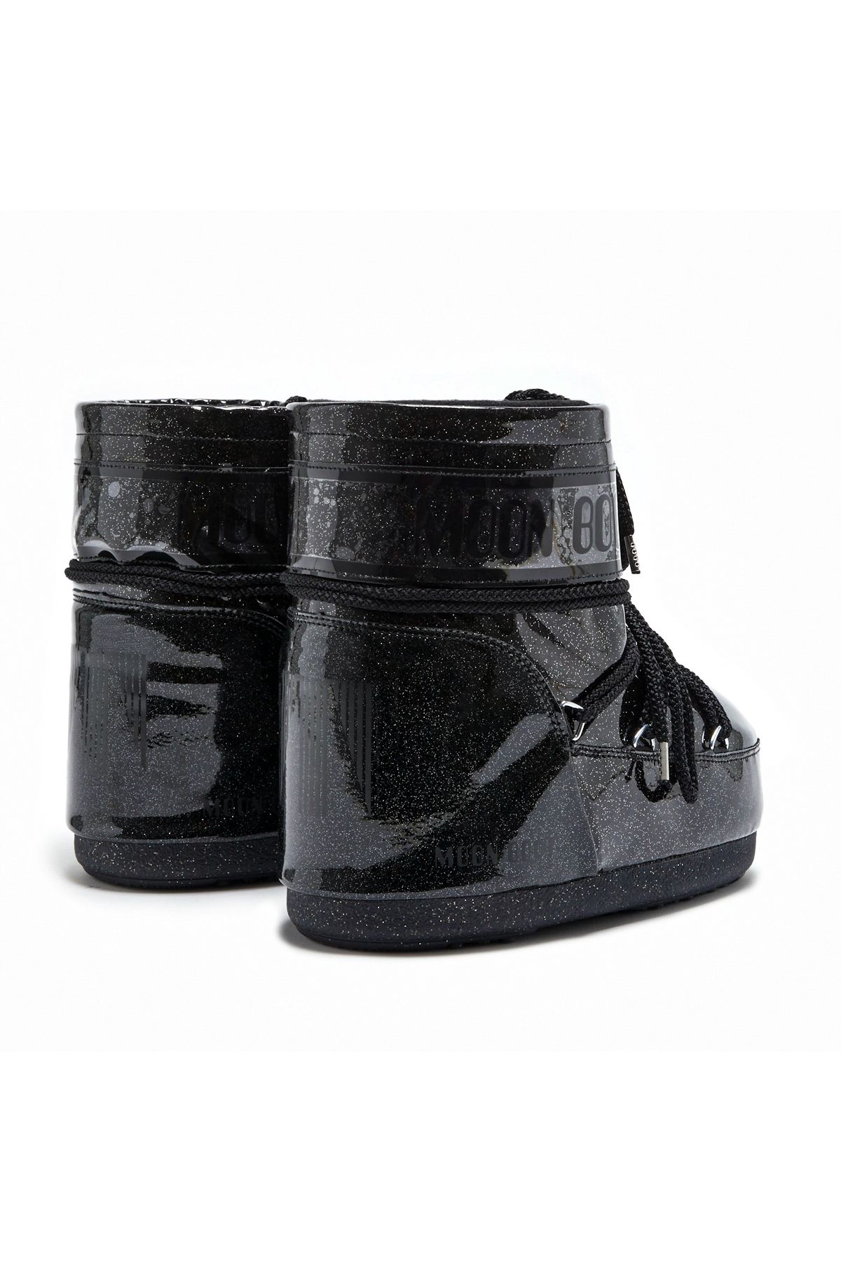 MOON BOOT-Women/Girls Icon Low Glitter Black Boots - 80D 1409440 -N001 2
